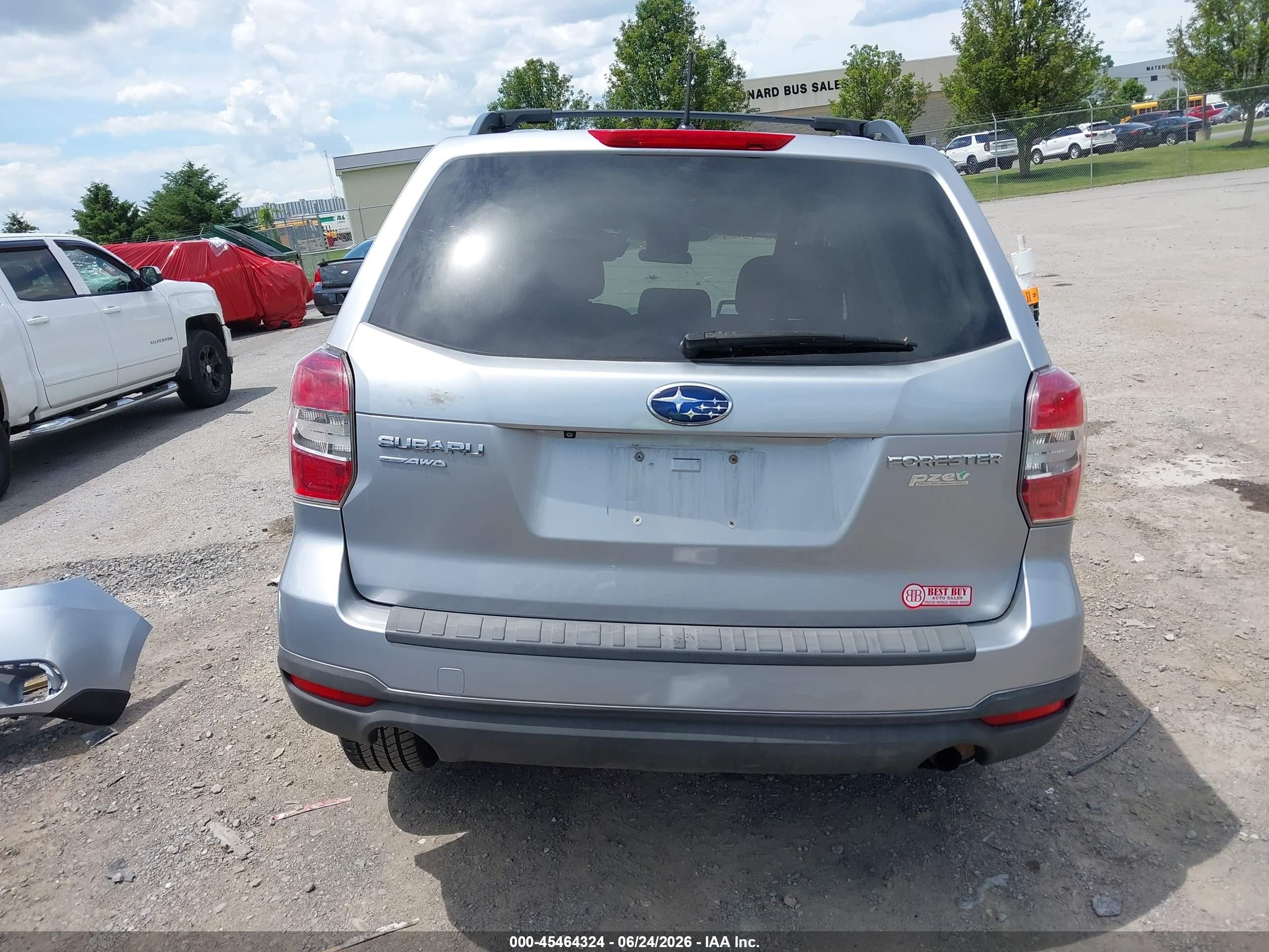 2014 Subaru Forester 2.5i Premium Silver vin: JF2SJAEC6EH541465