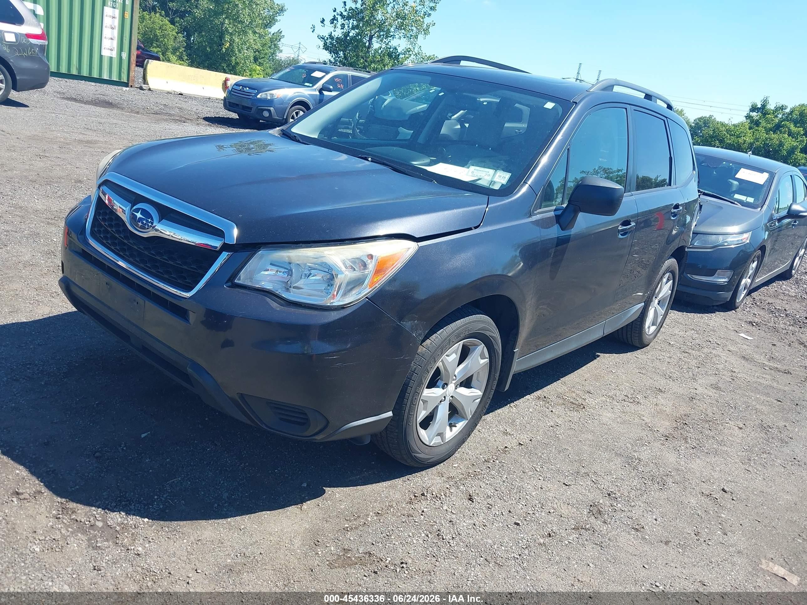 2014 Subaru Forester 2.5i Premium Gray vin: JF2SJAEC7EH408648