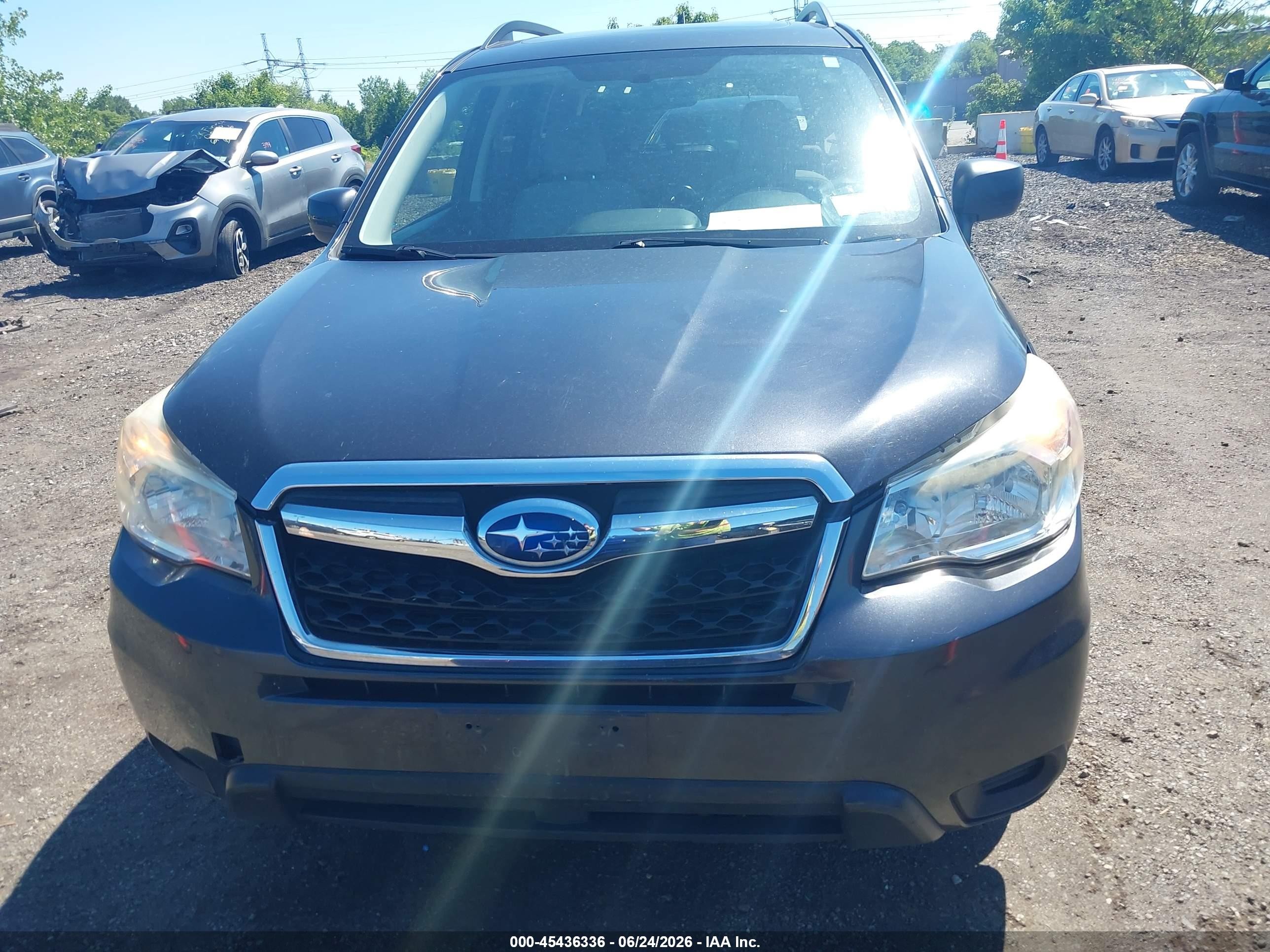 2014 Subaru Forester 2.5i Premium Gray vin: JF2SJAEC7EH408648