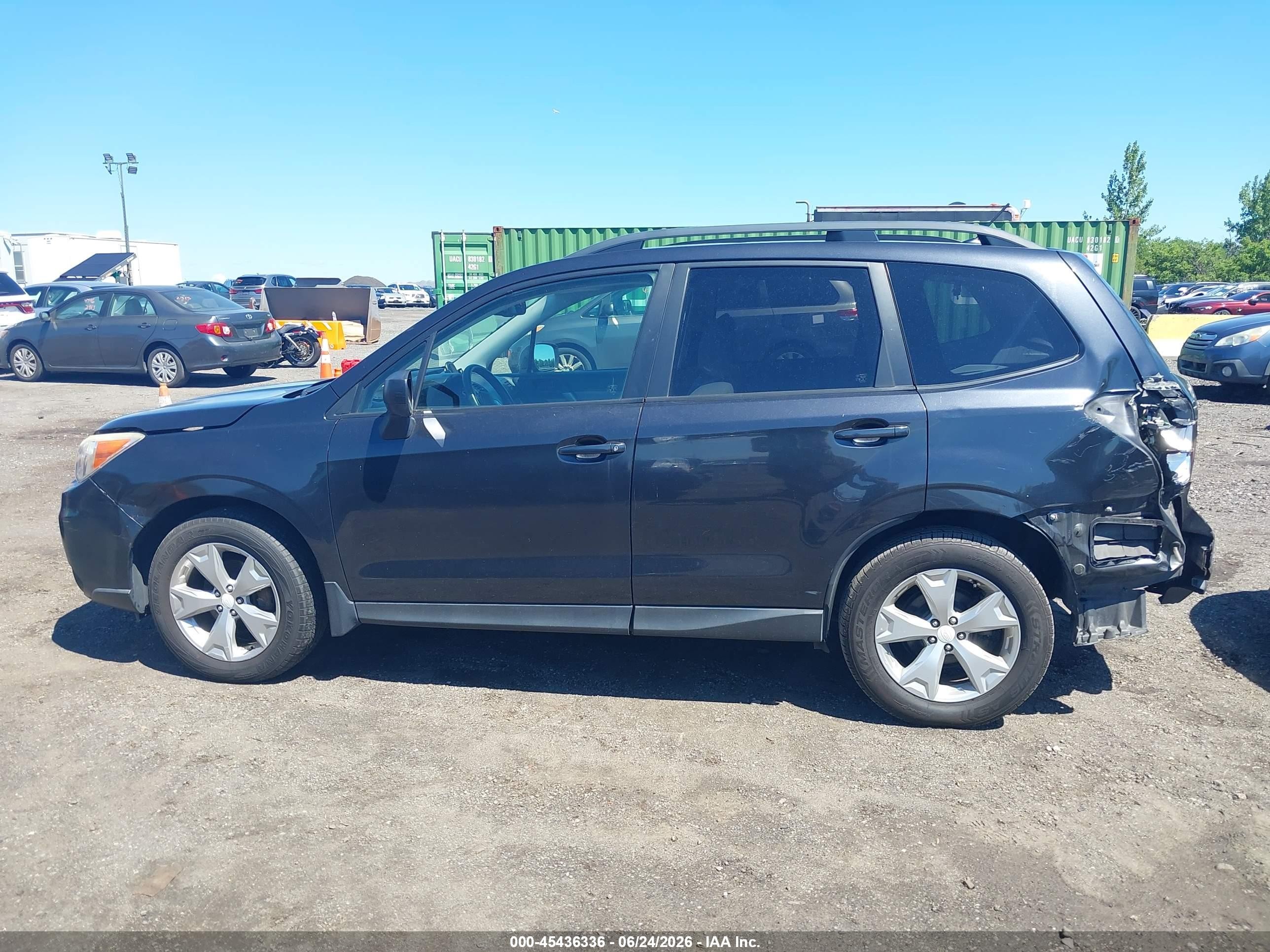 2014 Subaru Forester 2.5i Premium Gray vin: JF2SJAEC7EH408648