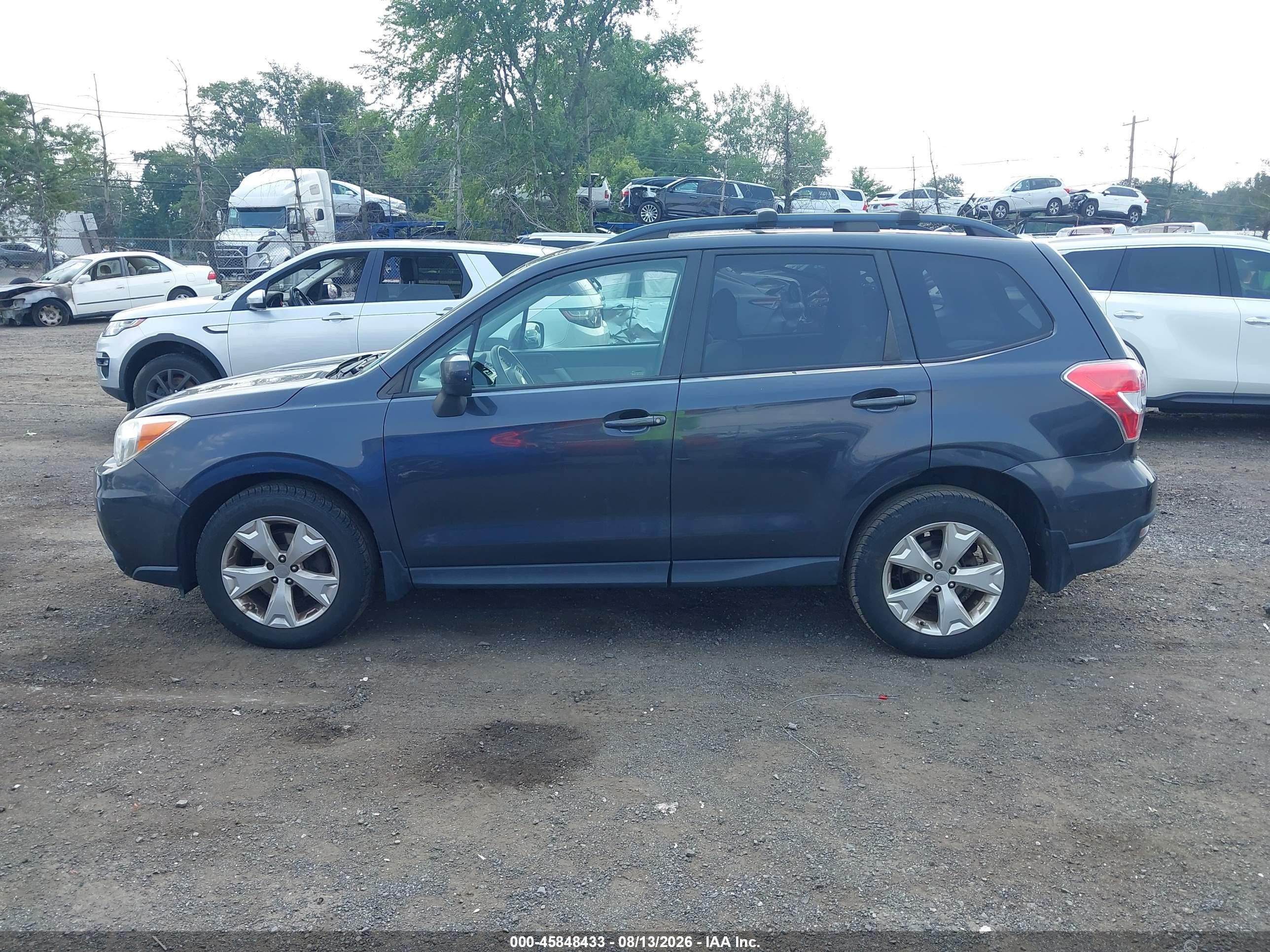 2014 Subaru Forester 2.5i Premium Dark Blue vin: JF2SJAEC7EH436904