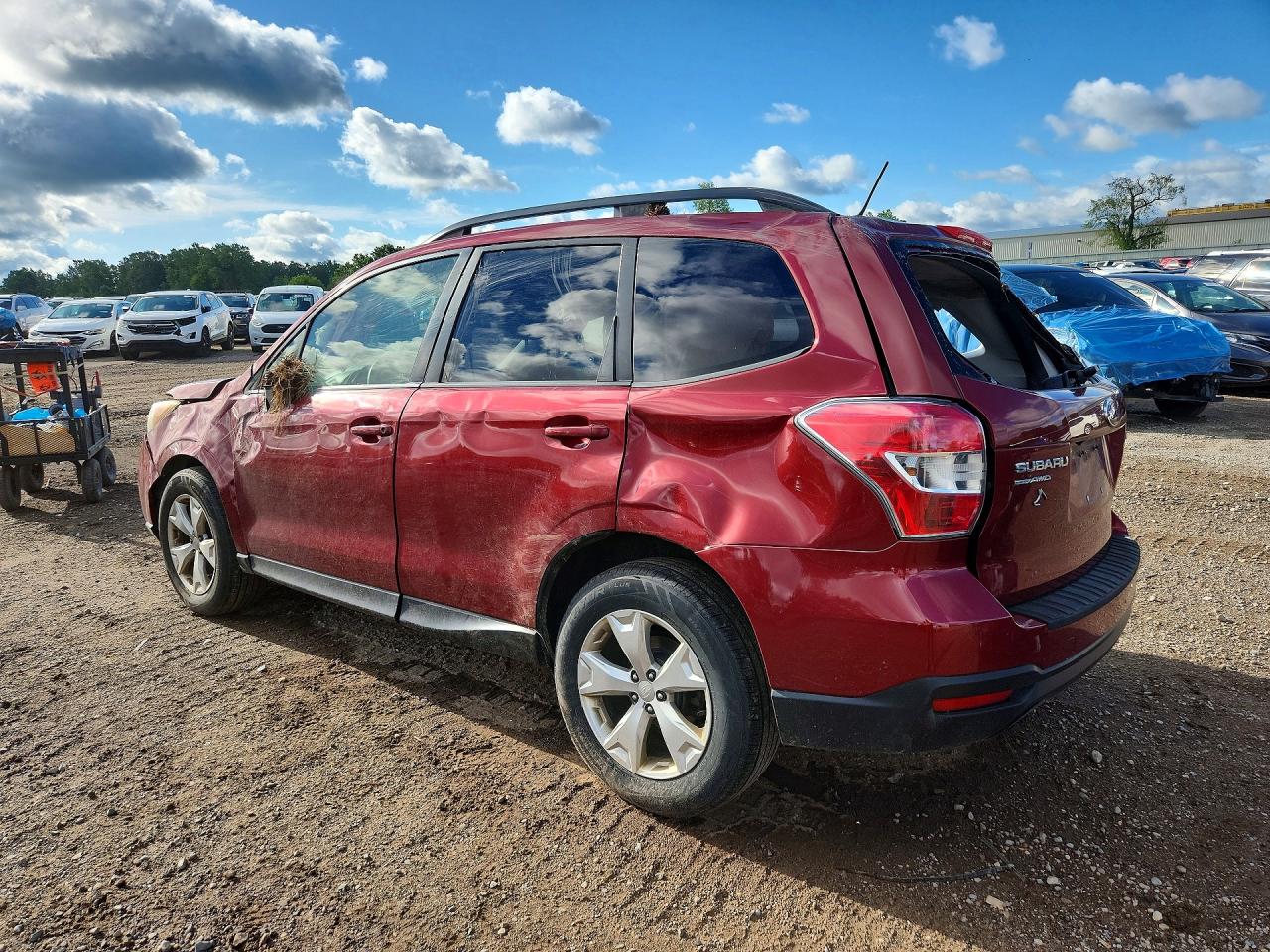 2014 Subaru Forester 2.5i Premium Red vin: JF2SJAEC7EH440421