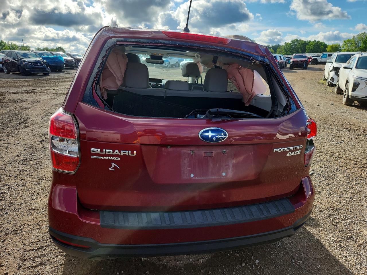 2014 Subaru Forester 2.5i Premium Red vin: JF2SJAEC7EH440421