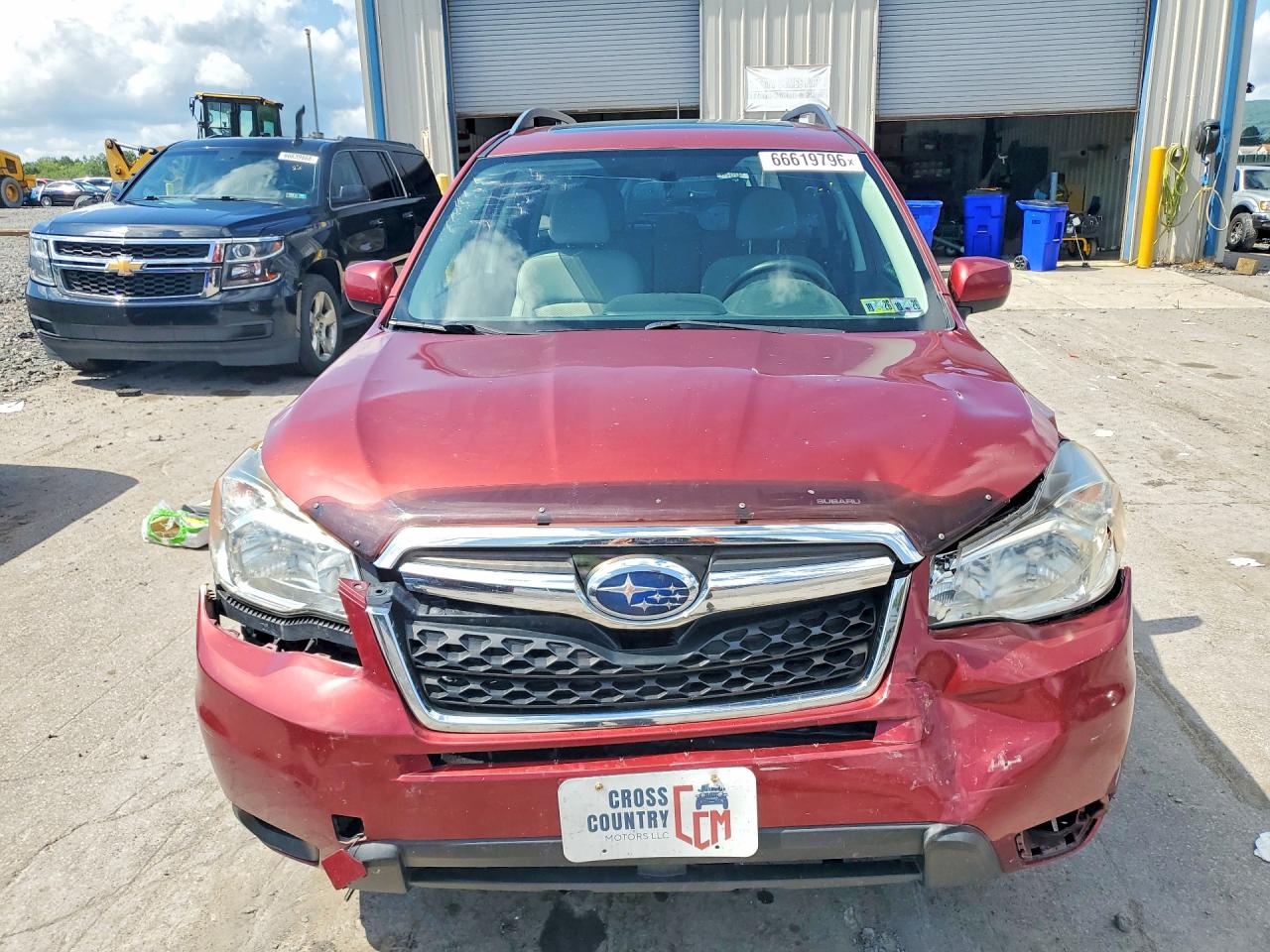 2014 Subaru Forester 2.5i Premium Burgundy vin: JF2SJAEC7EH458935