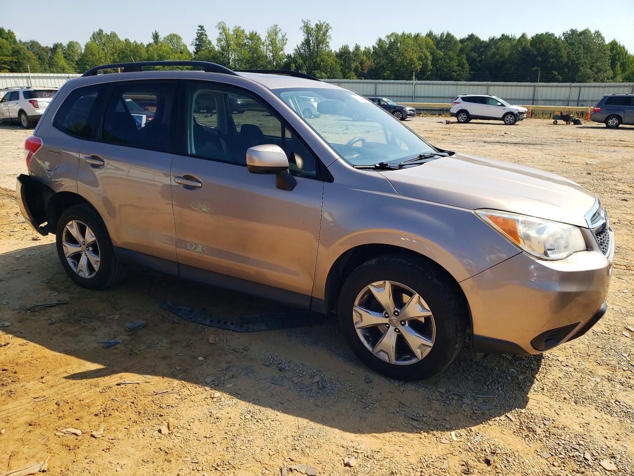 2014 Subaru Forester 2.5i Premium Желто-коричневый vin: JF2SJAEC7EH502321