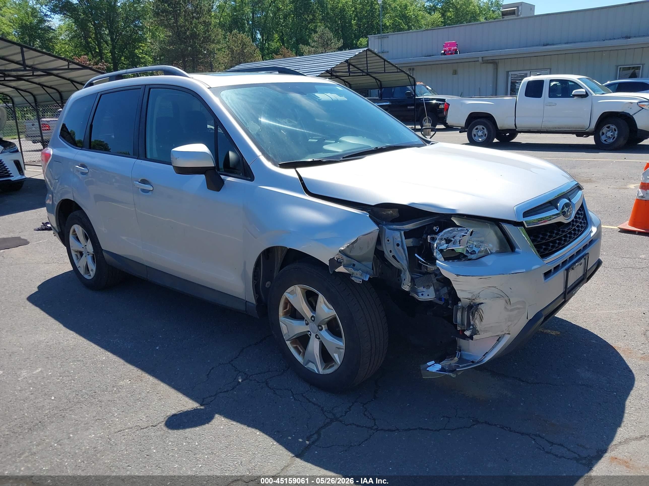 2014 Subaru Forester 2.5i Premium Silver vin: JF2SJAEC7EH509852