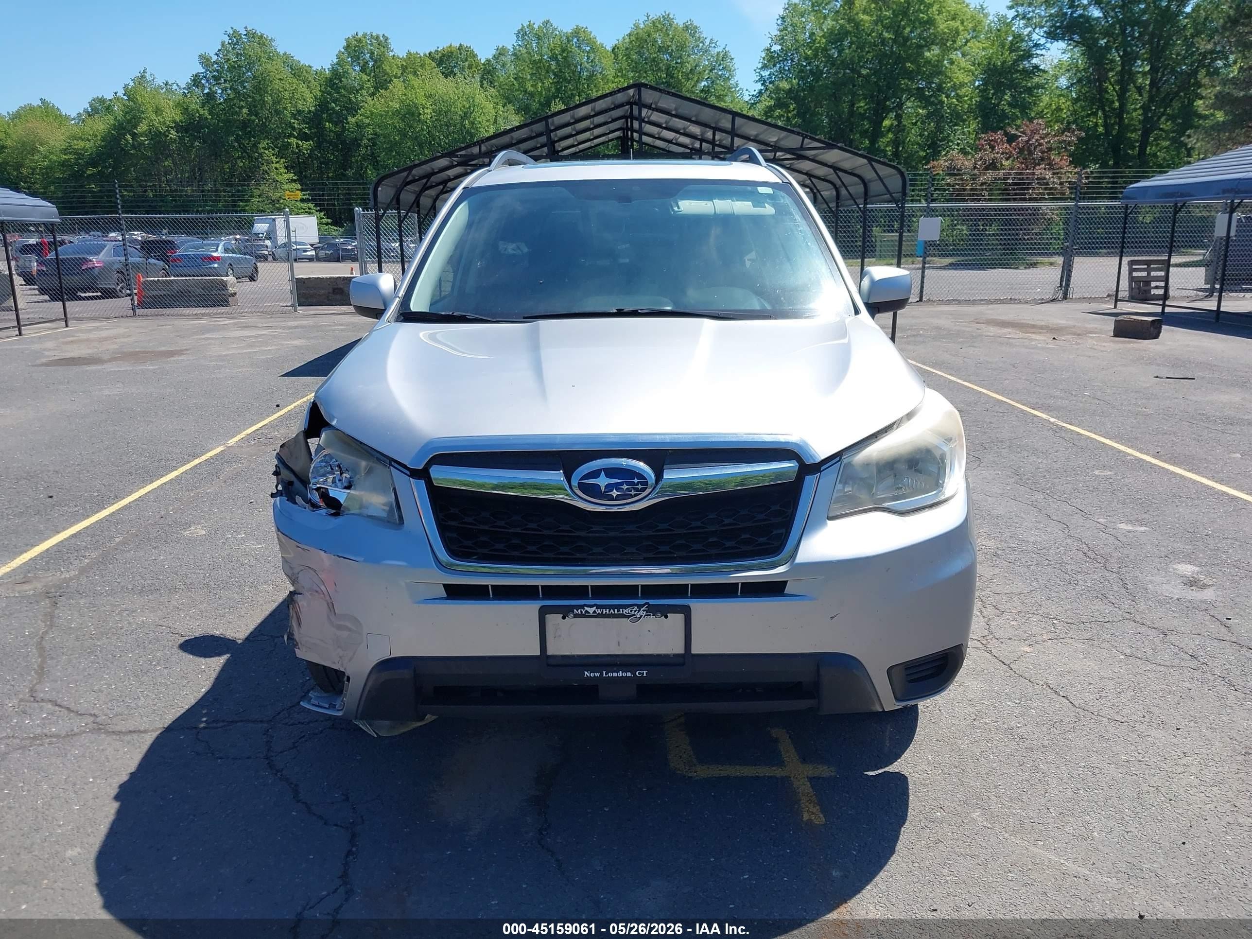 2014 Subaru Forester 2.5i Premium Silver vin: JF2SJAEC7EH509852