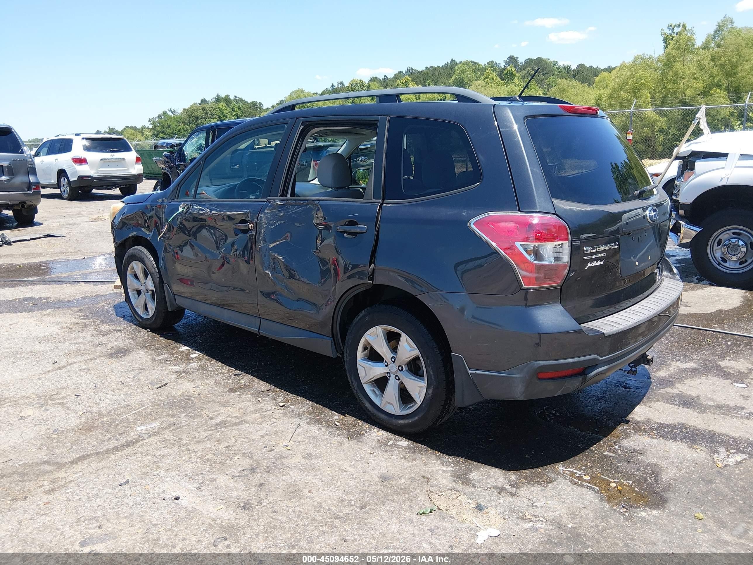 2014 Subaru Forester 2.5i Premium Gray vin: JF2SJAEC8EH433056