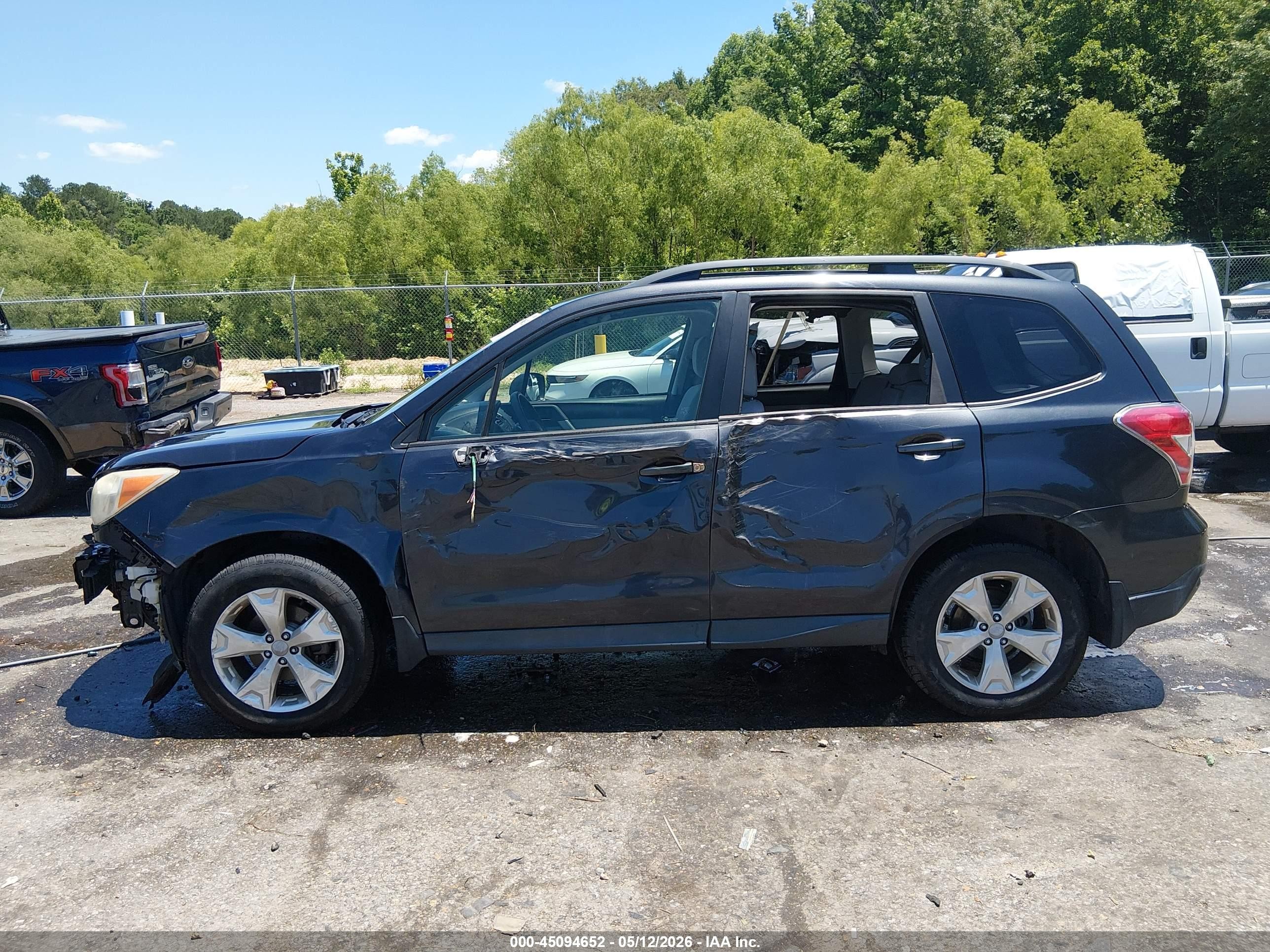 2014 Subaru Forester 2.5i Premium Gray vin: JF2SJAEC8EH433056