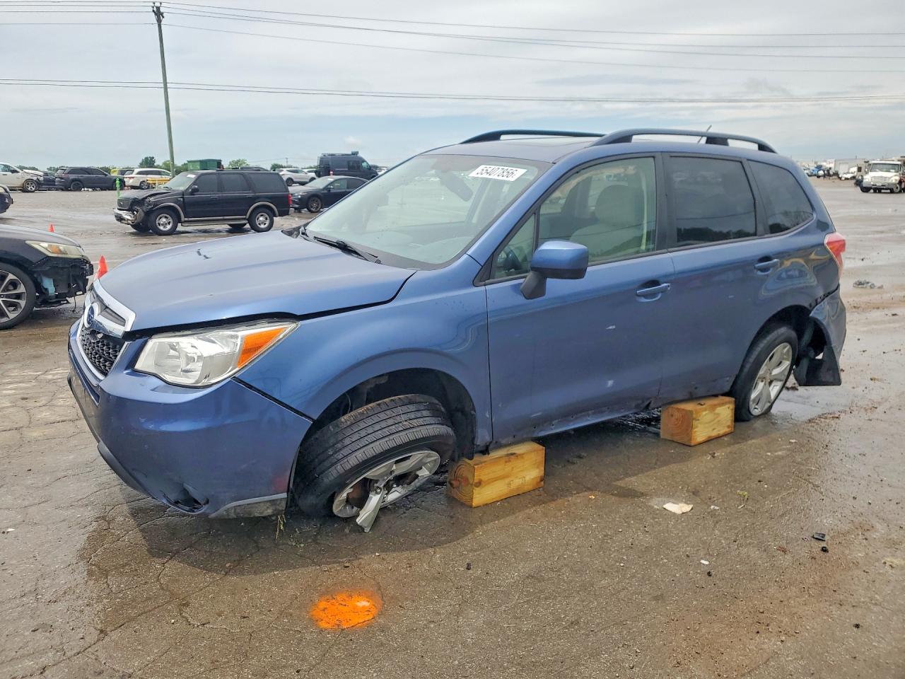 2014 Subaru Forester 2.5i Premium Blue vin: JF2SJAEC8EH441724