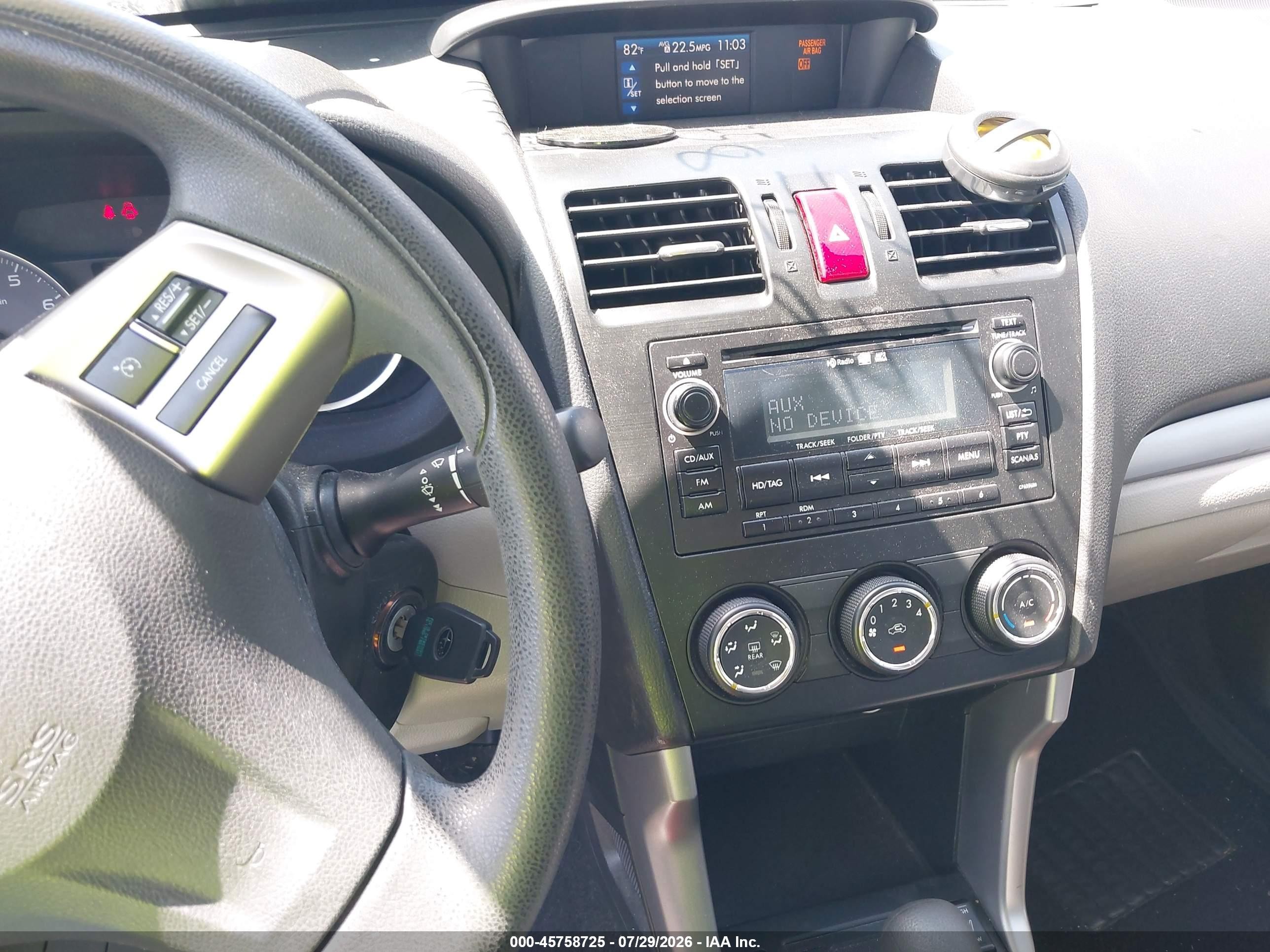 2014 Subaru Forester 2.5i Premium Silver vin: JF2SJAEC8EH455347