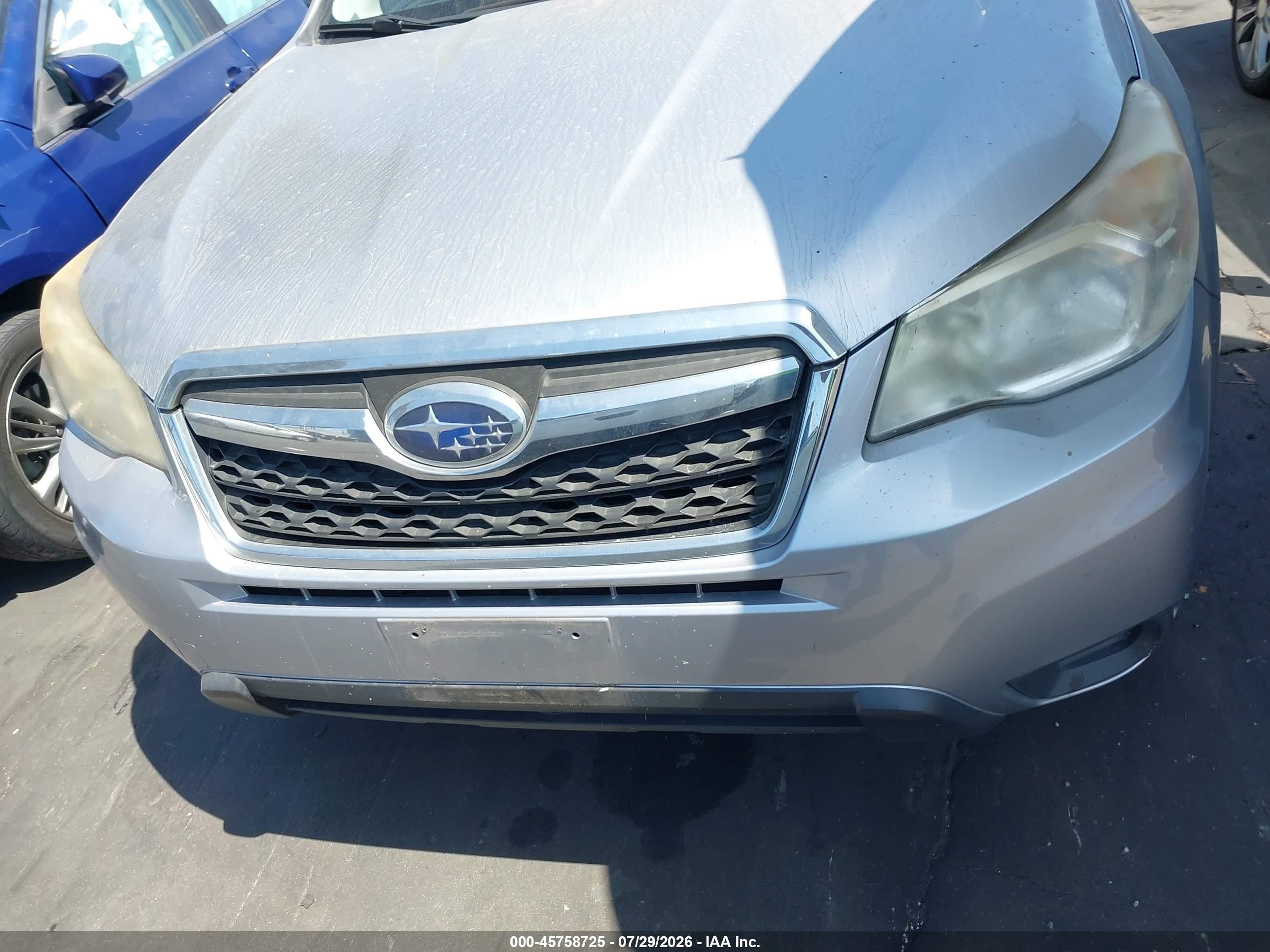 2014 Subaru Forester 2.5i Premium Silver vin: JF2SJAEC8EH455347
