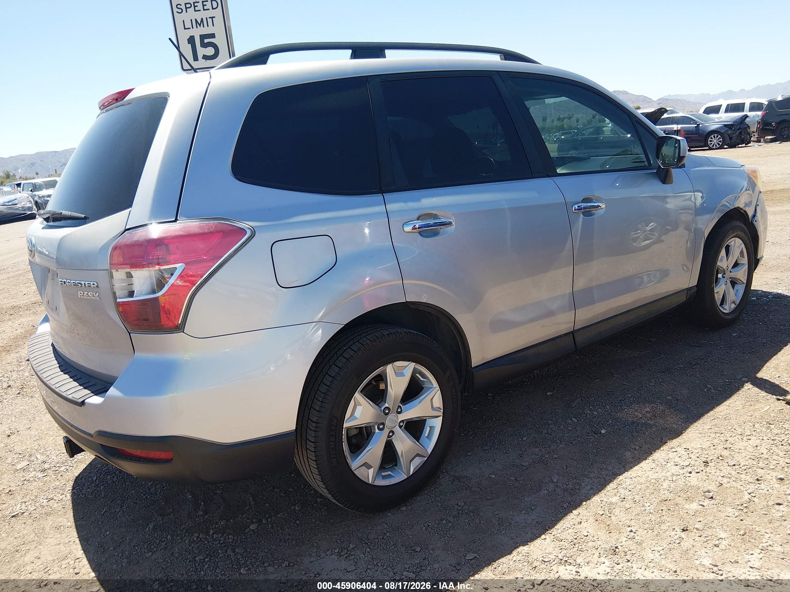 2014 Subaru Forester 2.5i Premium Silver vin: JF2SJAEC8EH463223