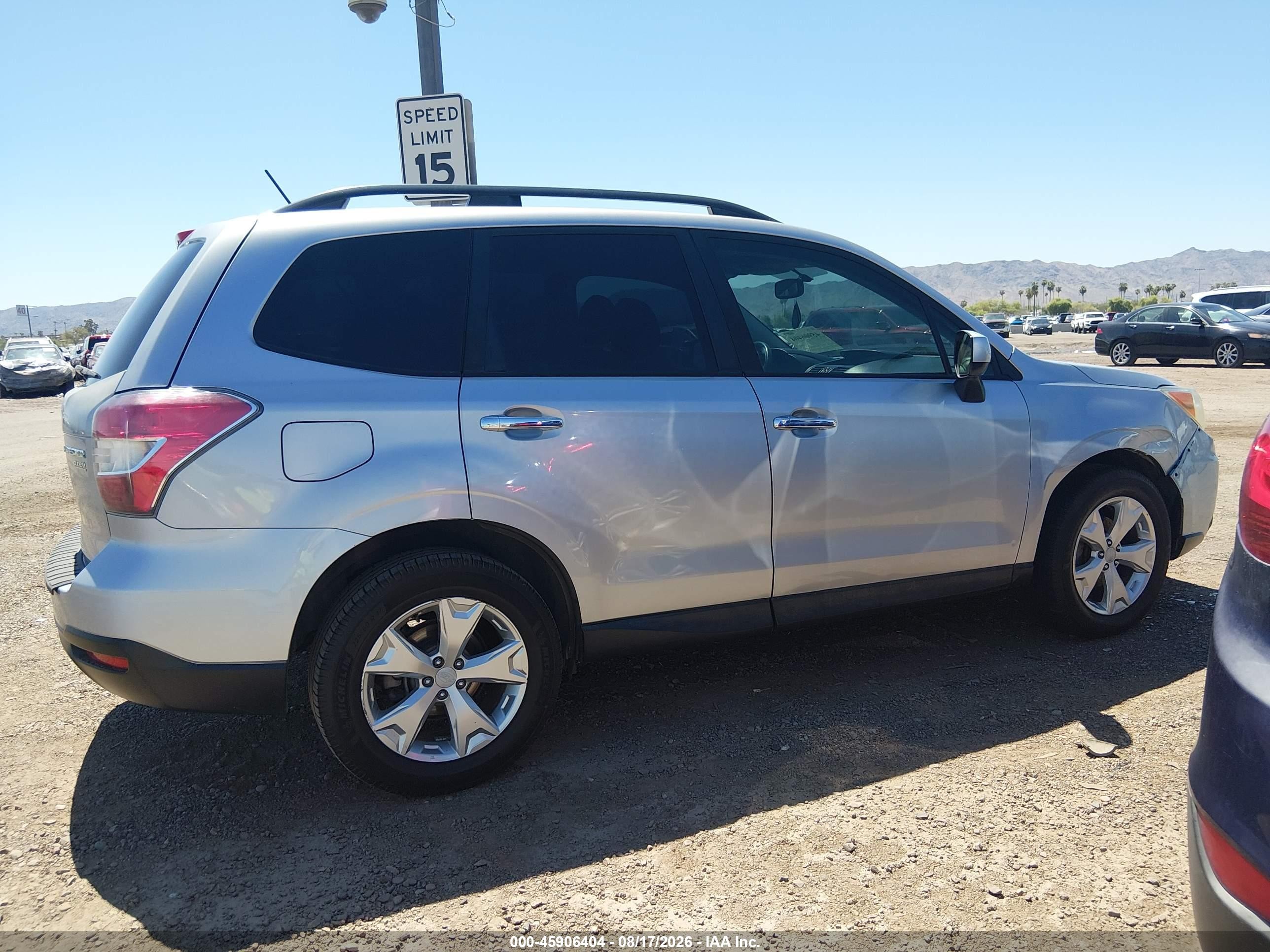 2014 Subaru Forester 2.5i Premium Silver vin: JF2SJAEC8EH463223