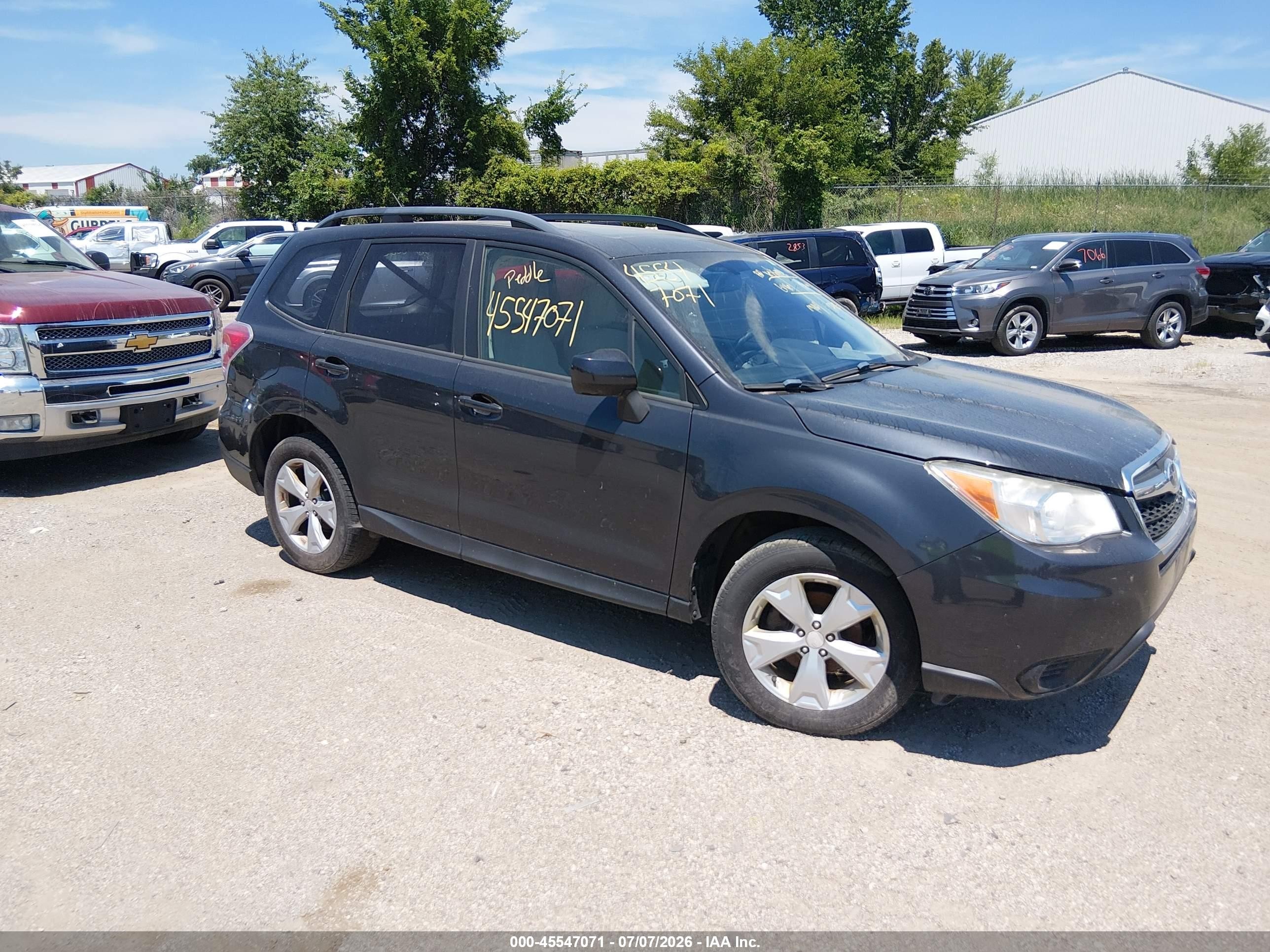 2014 Subaru Forester 2.5i Premium Серый vin: JF2SJAEC8EH476943