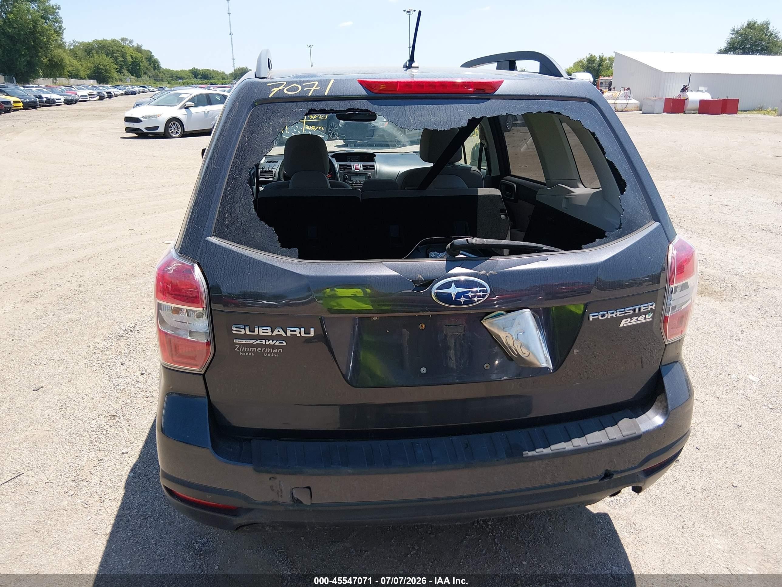 2014 Subaru Forester 2.5i Premium Серый vin: JF2SJAEC8EH476943