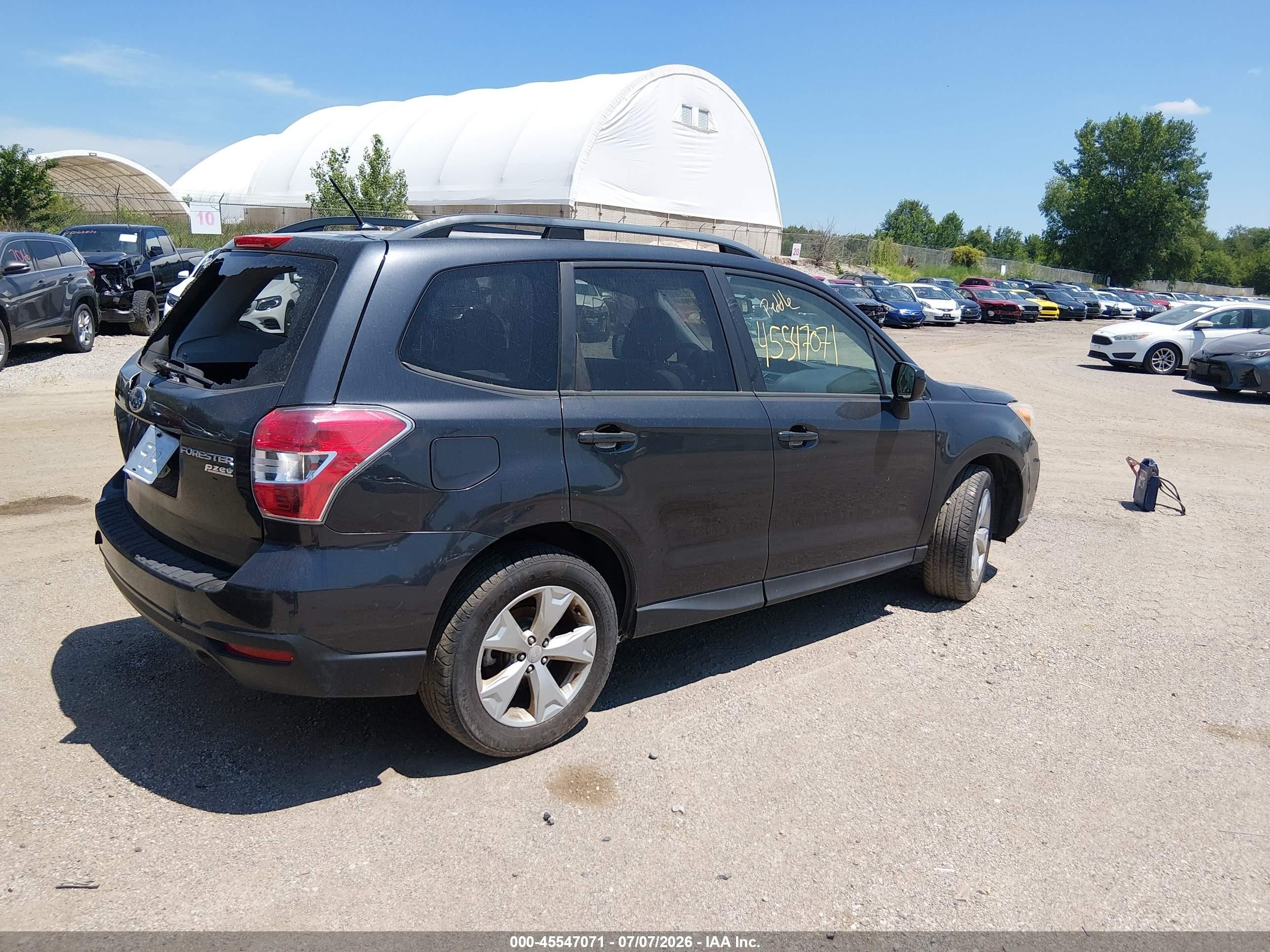 2014 Subaru Forester 2.5i Premium Серый vin: JF2SJAEC8EH476943