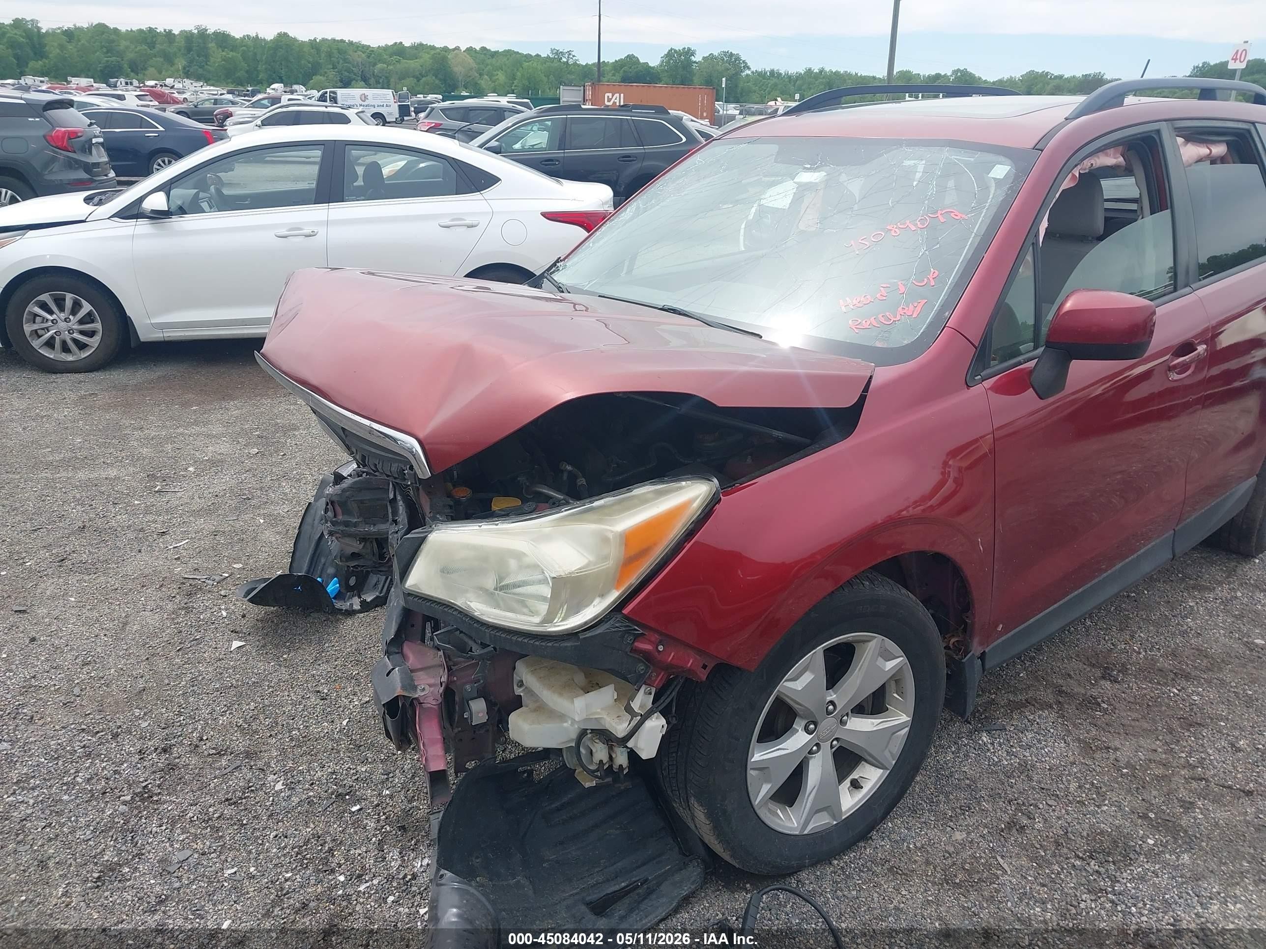 2014 Subaru Forester 2.5i Premium Red vin: JF2SJAEC8EH483228