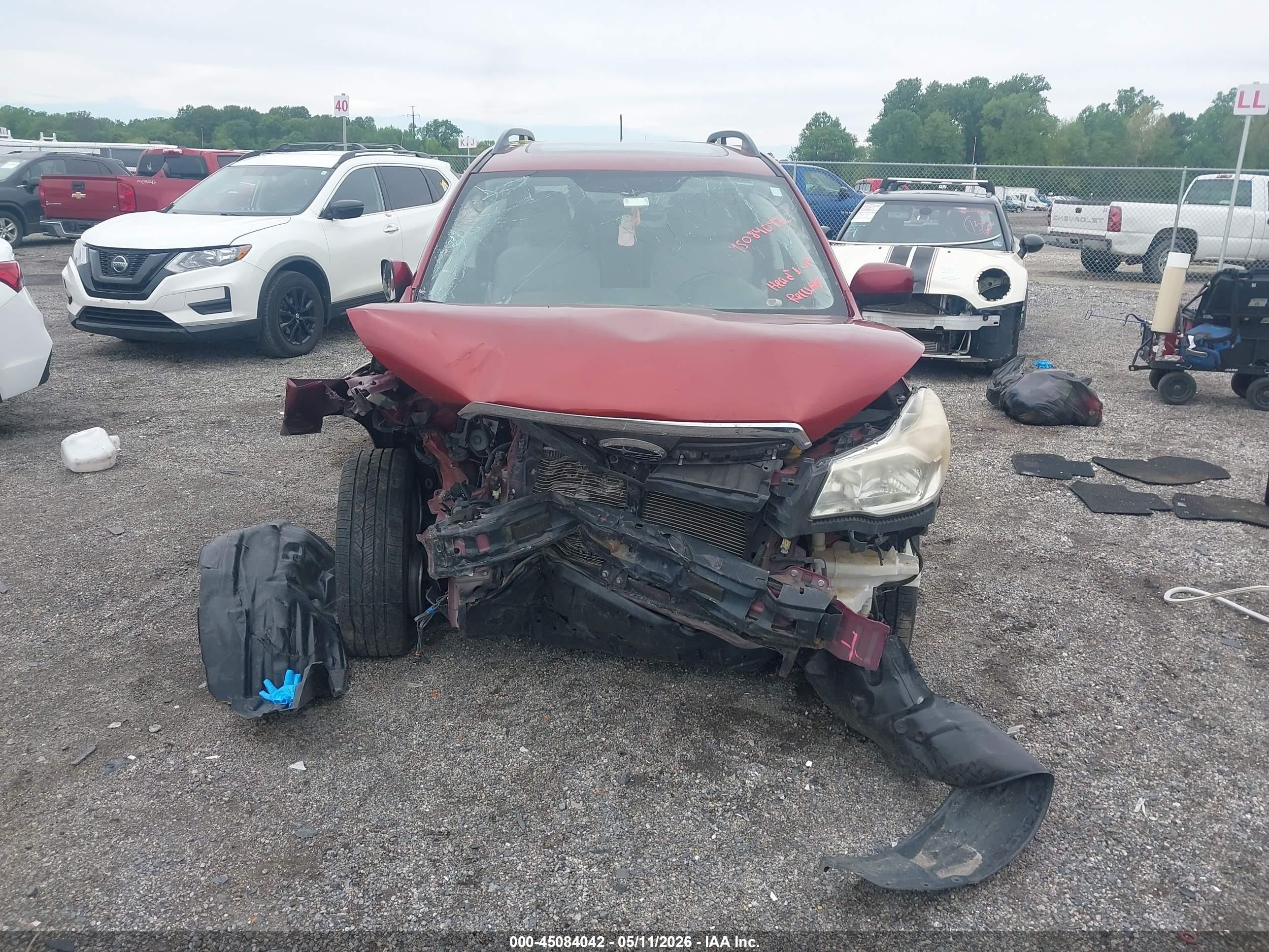 2014 Subaru Forester 2.5i Premium Red vin: JF2SJAEC8EH483228