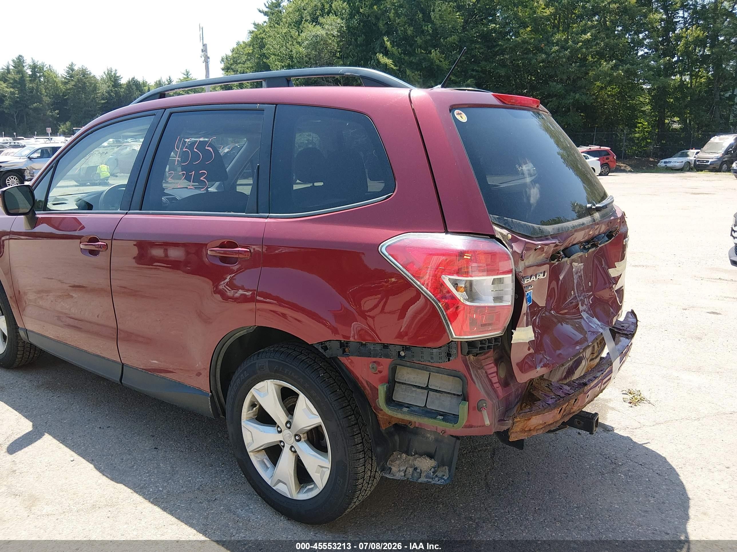 2014 Subaru Forester 2.5i Premium Red vin: JF2SJAEC8EH505017