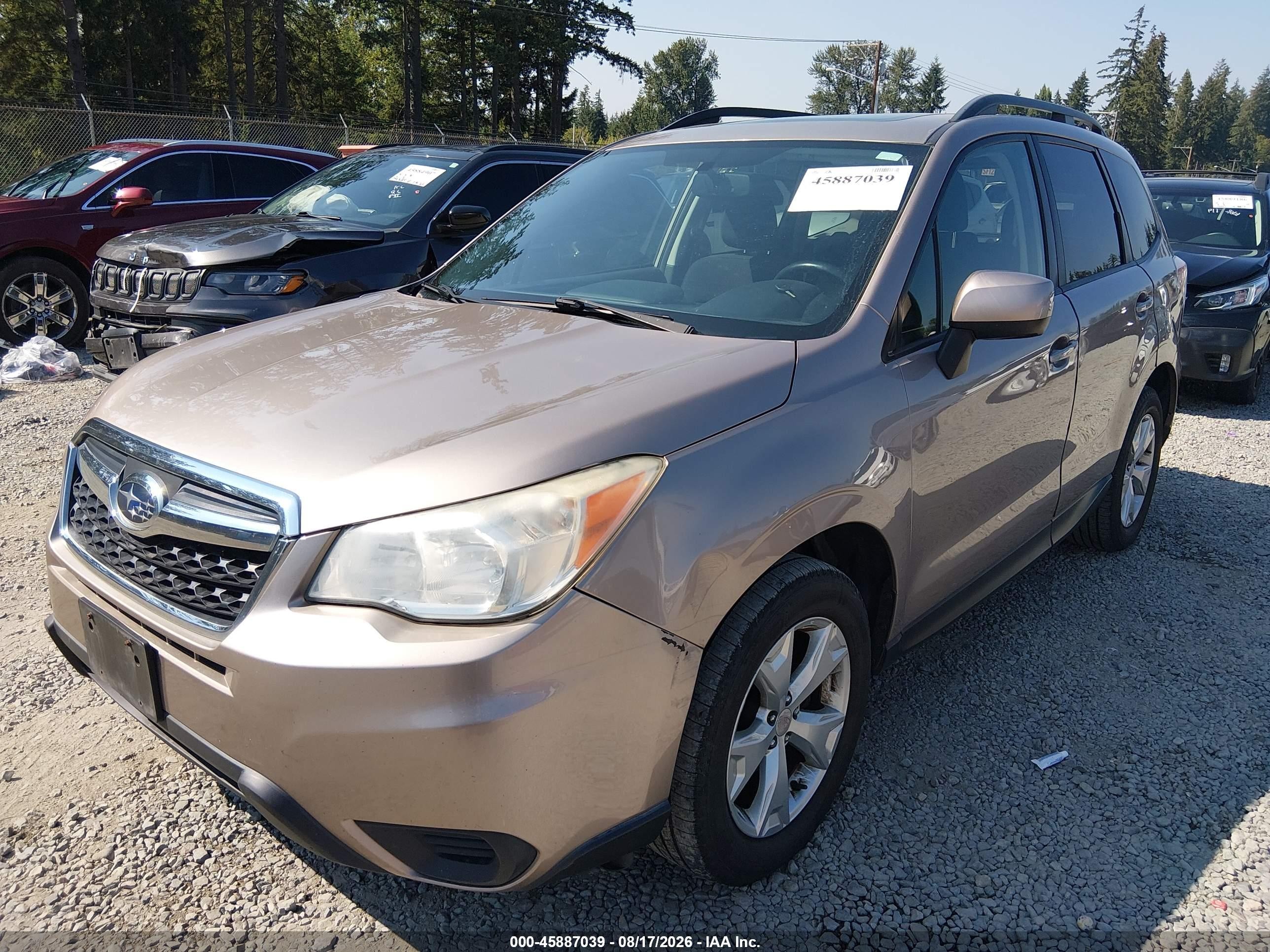 2014 Subaru Forester 2.5i Premium Gold vin: JF2SJAEC8EH516213