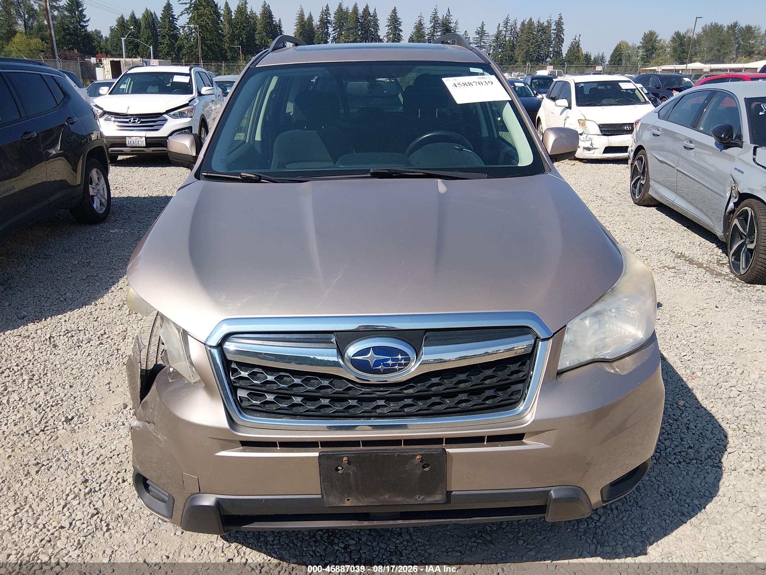 2014 Subaru Forester 2.5i Premium Gold vin: JF2SJAEC8EH516213