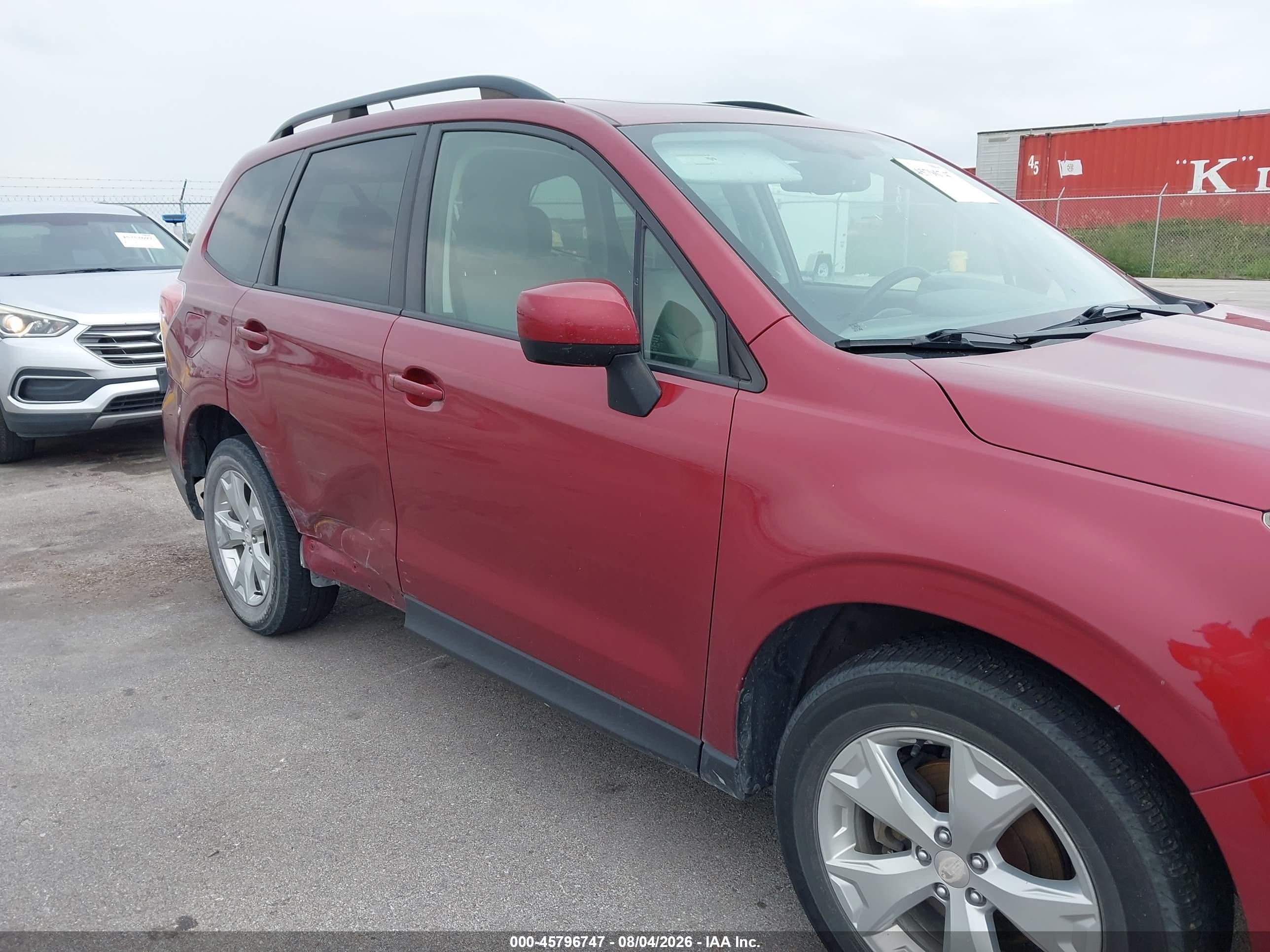 2014 Subaru Forester 2.5i Premium Red vin: JF2SJAEC8EH544464