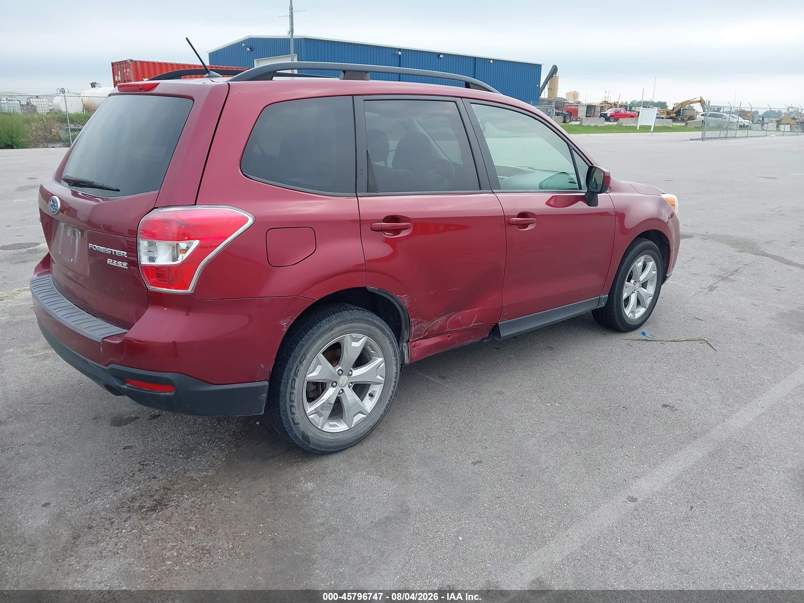2014 Subaru Forester 2.5i Premium Red vin: JF2SJAEC8EH544464
