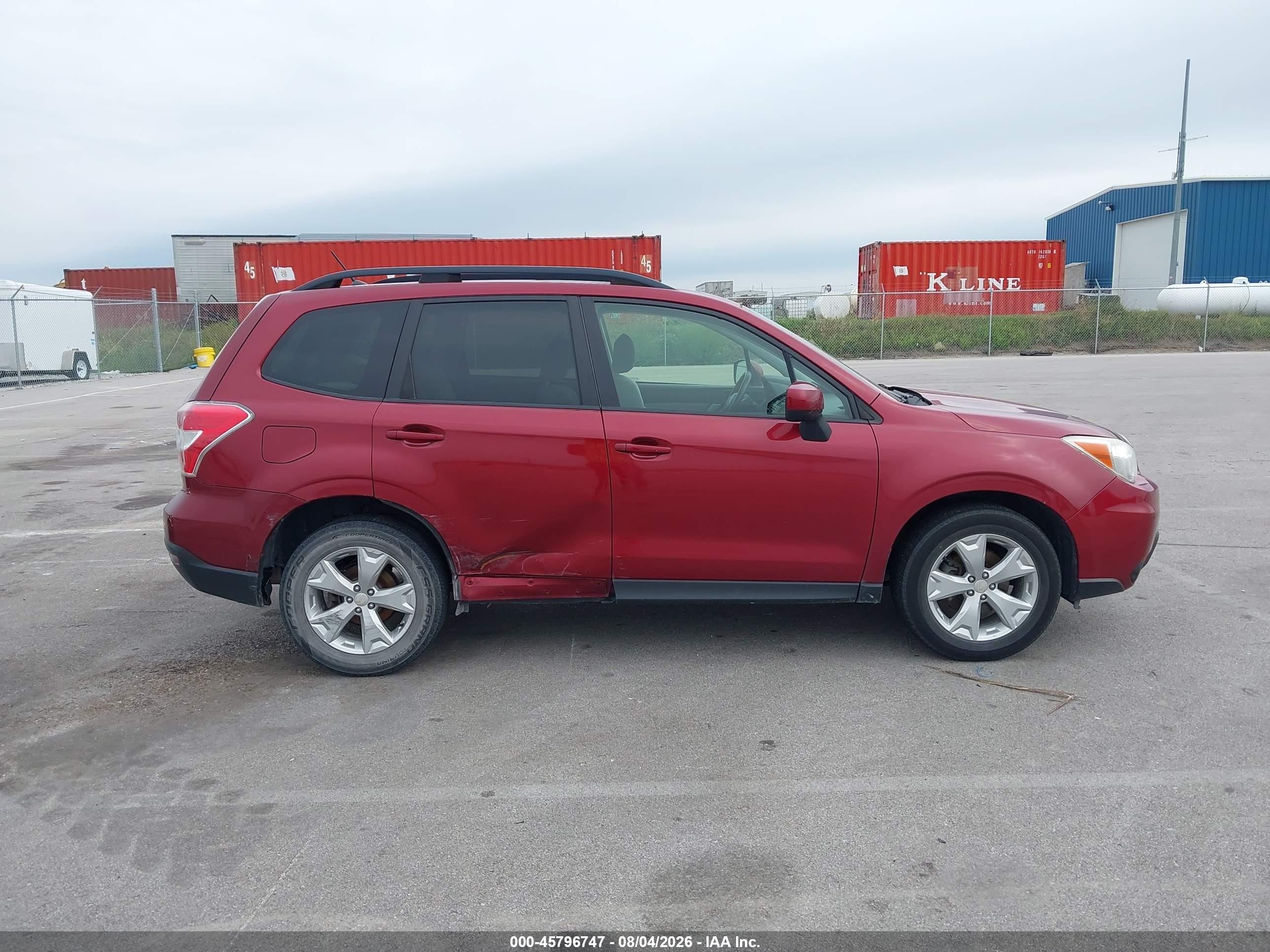 2014 Subaru Forester 2.5i Premium Red vin: JF2SJAEC8EH544464