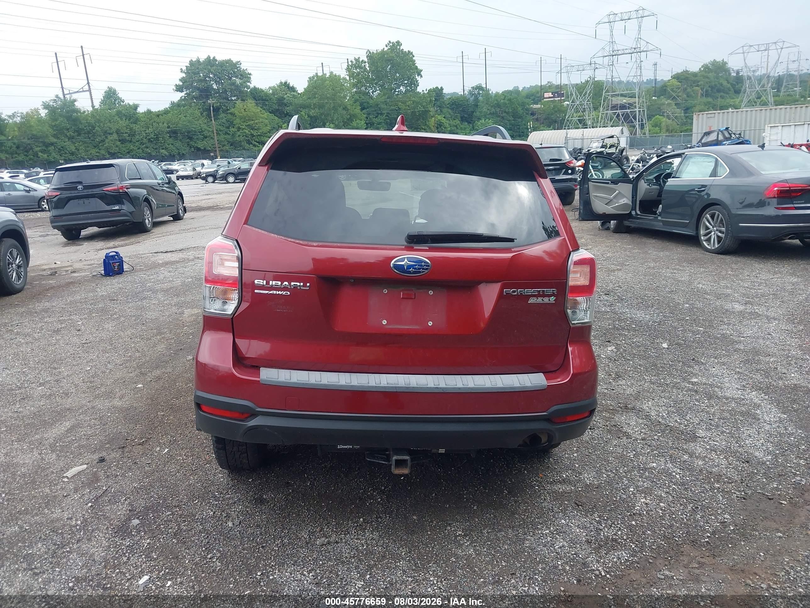 2017 Subaru Forester 2.5i Premium Red vin: JF2SJAEC8HH573242