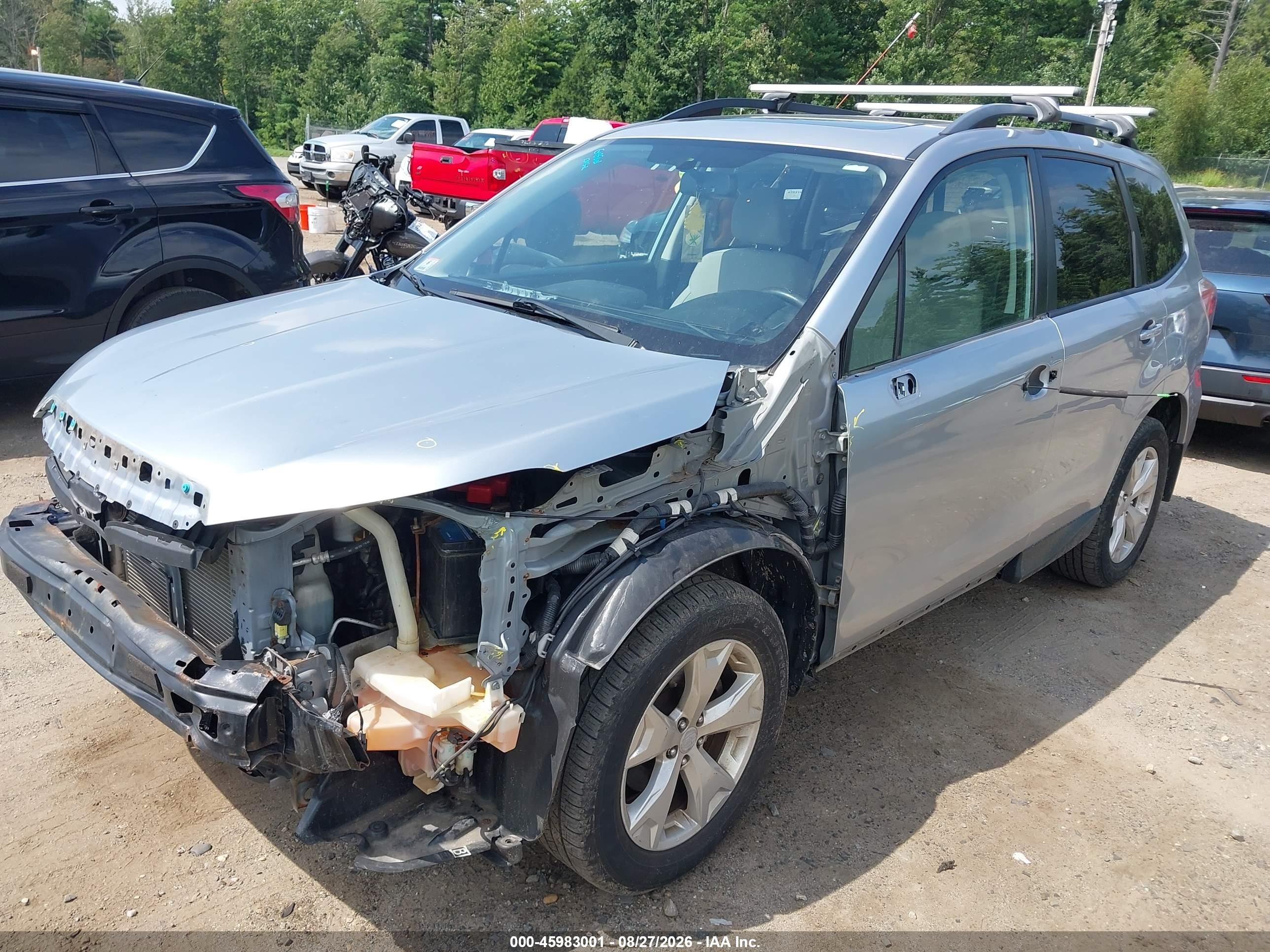 2014 Subaru Forester 2.5i Premium Silver vin: JF2SJAEC9EH406688
