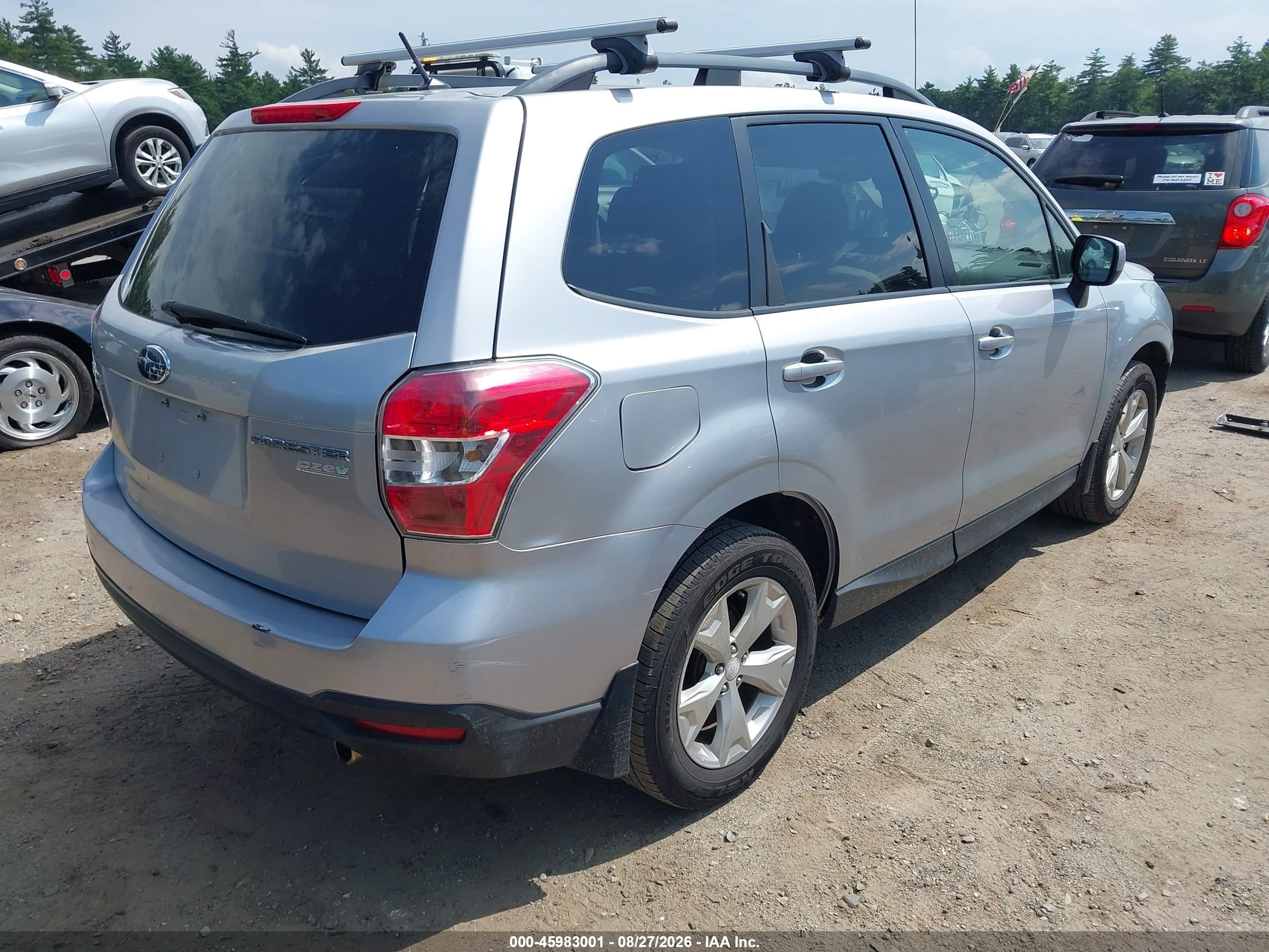 2014 Subaru Forester 2.5i Premium Silver vin: JF2SJAEC9EH406688