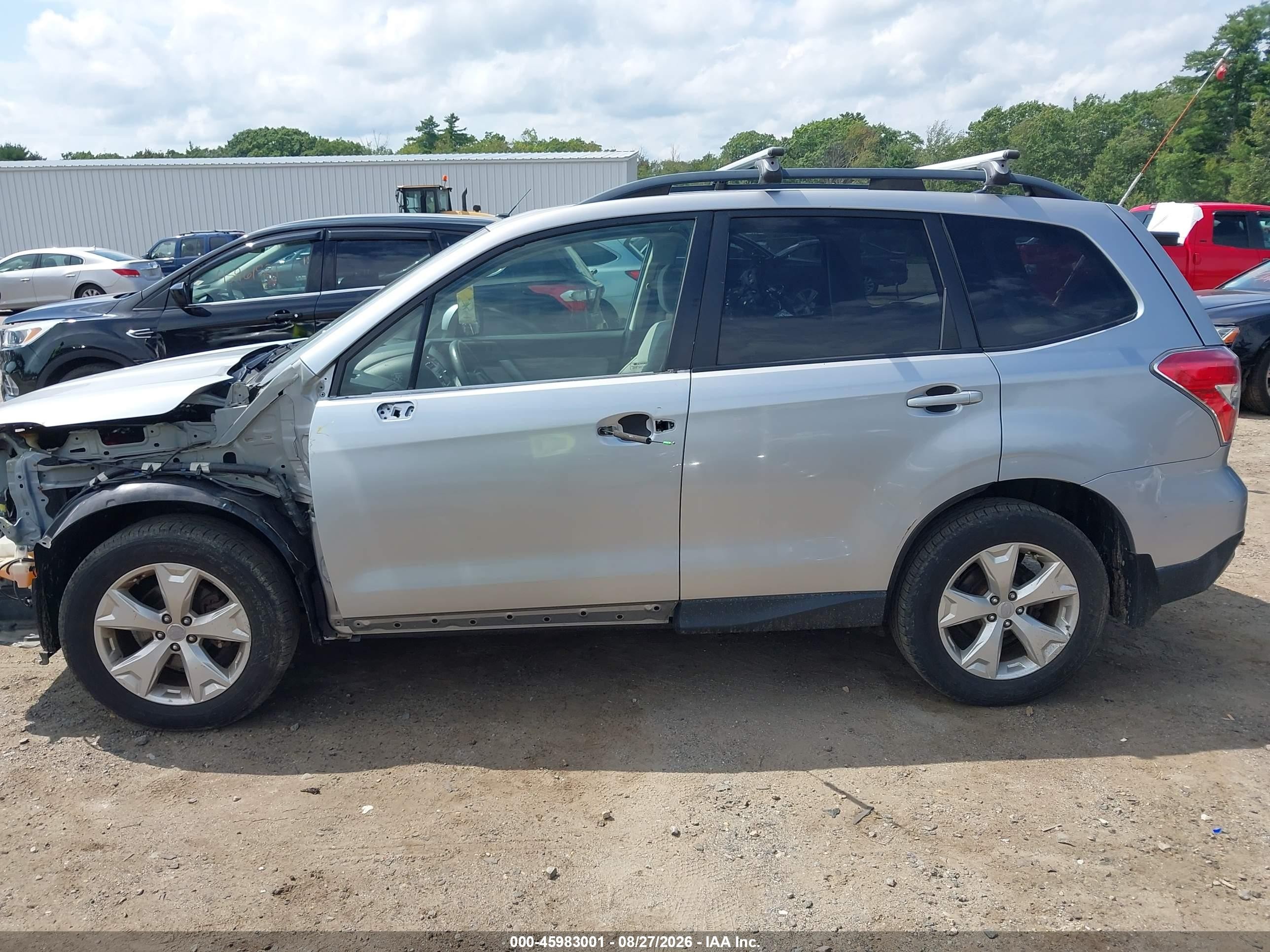 2014 Subaru Forester 2.5i Premium Silver vin: JF2SJAEC9EH406688
