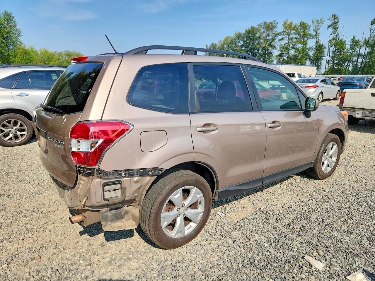 2014 Subaru Forester 2.5i Premium Желто-коричневый vin: JF2SJAEC9EH496716