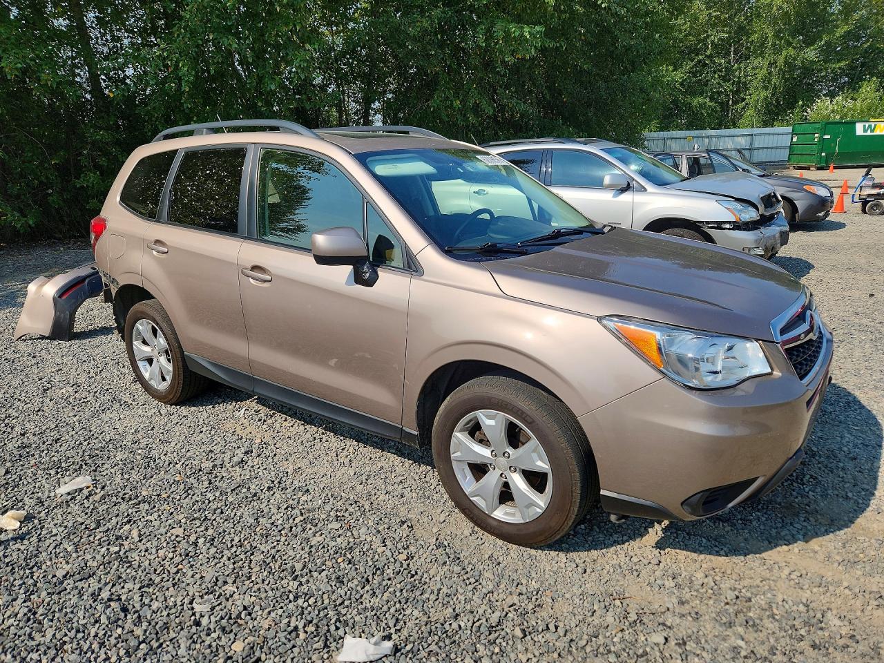 2014 Subaru Forester 2.5i Premium Желто-коричневый vin: JF2SJAEC9EH496716
