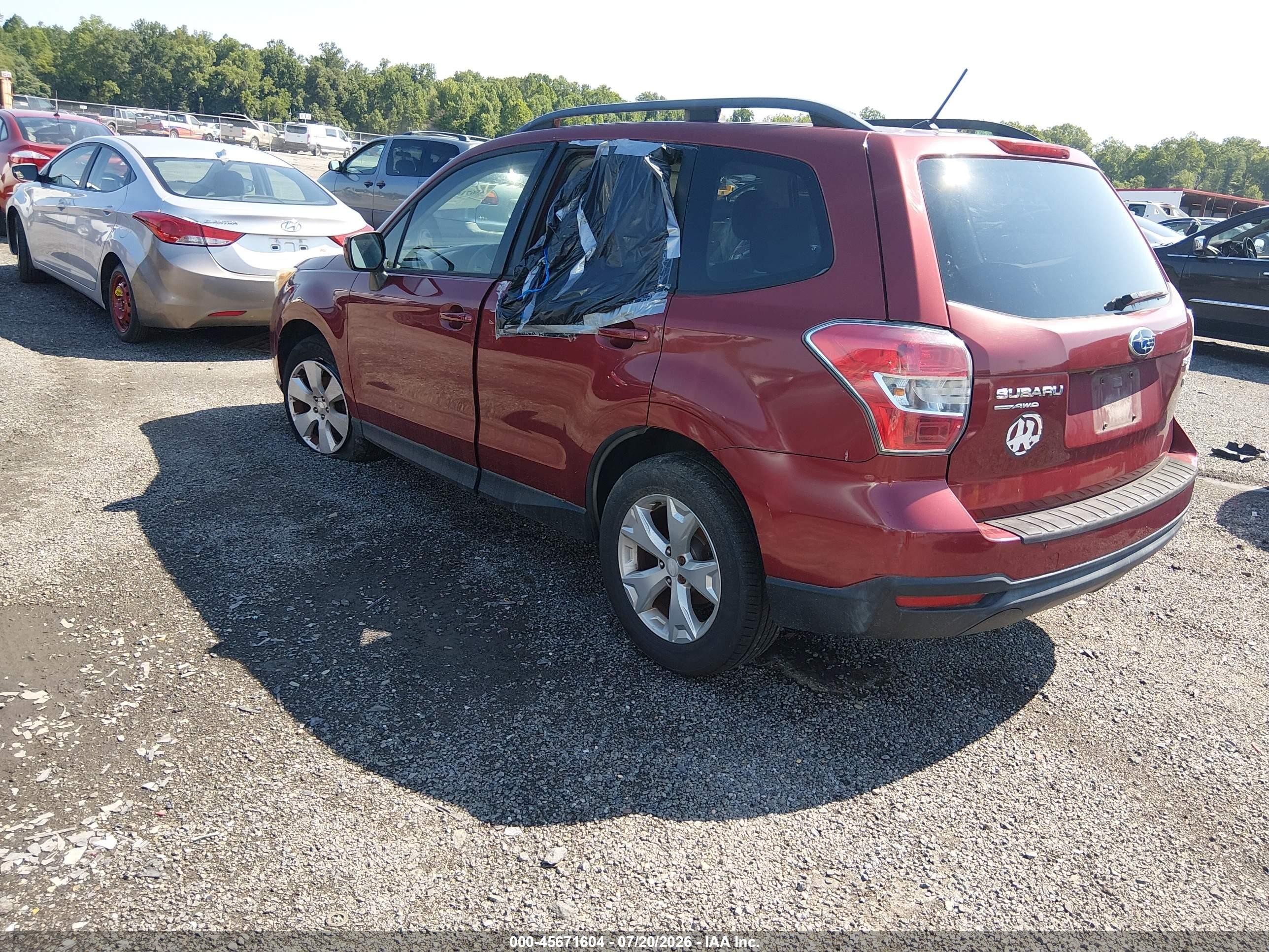 2014 Subaru Forester 2.5i Premium Burgundy vin: JF2SJAEC9EH505463