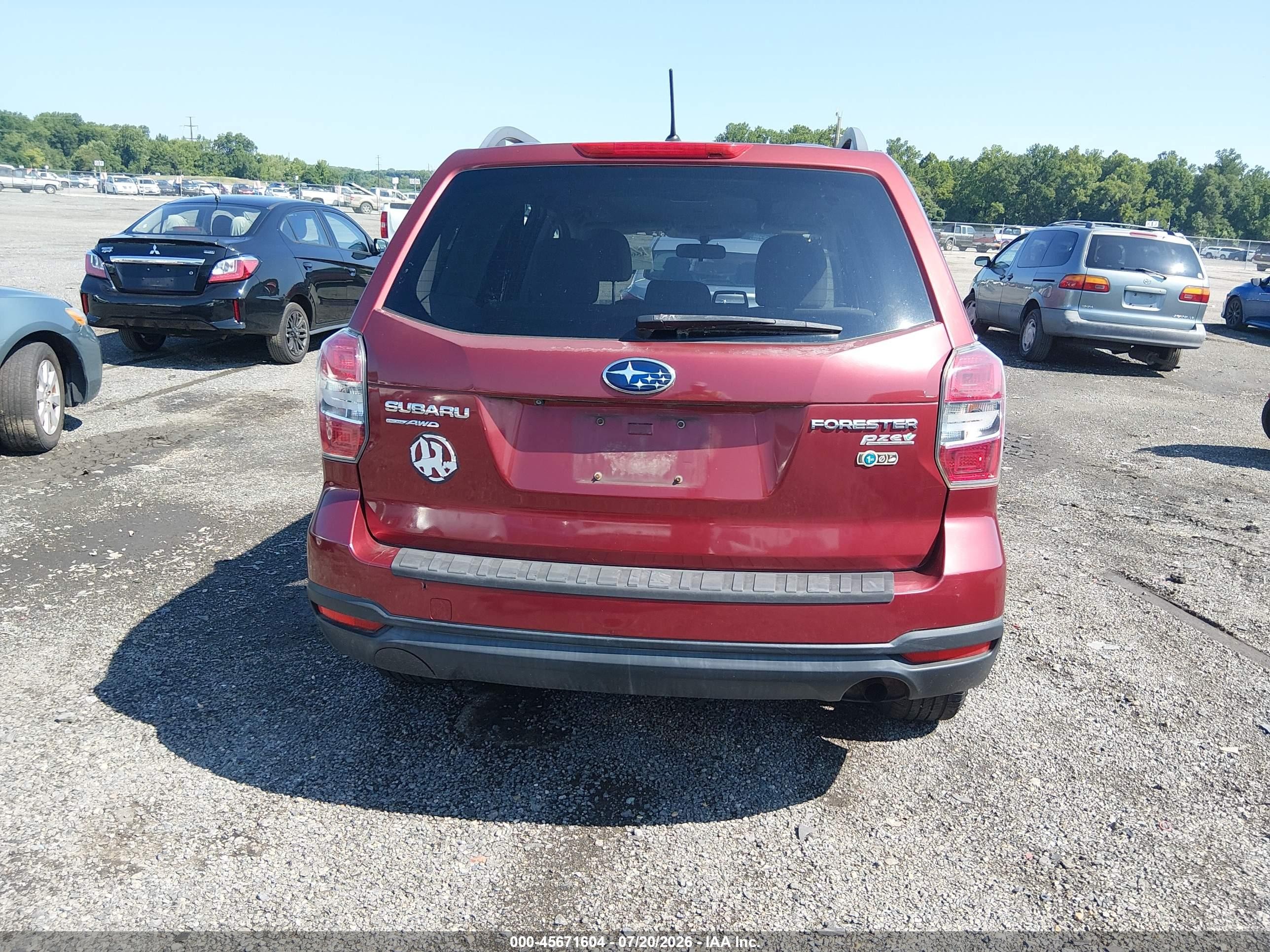 2014 Subaru Forester 2.5i Premium Burgundy vin: JF2SJAEC9EH505463