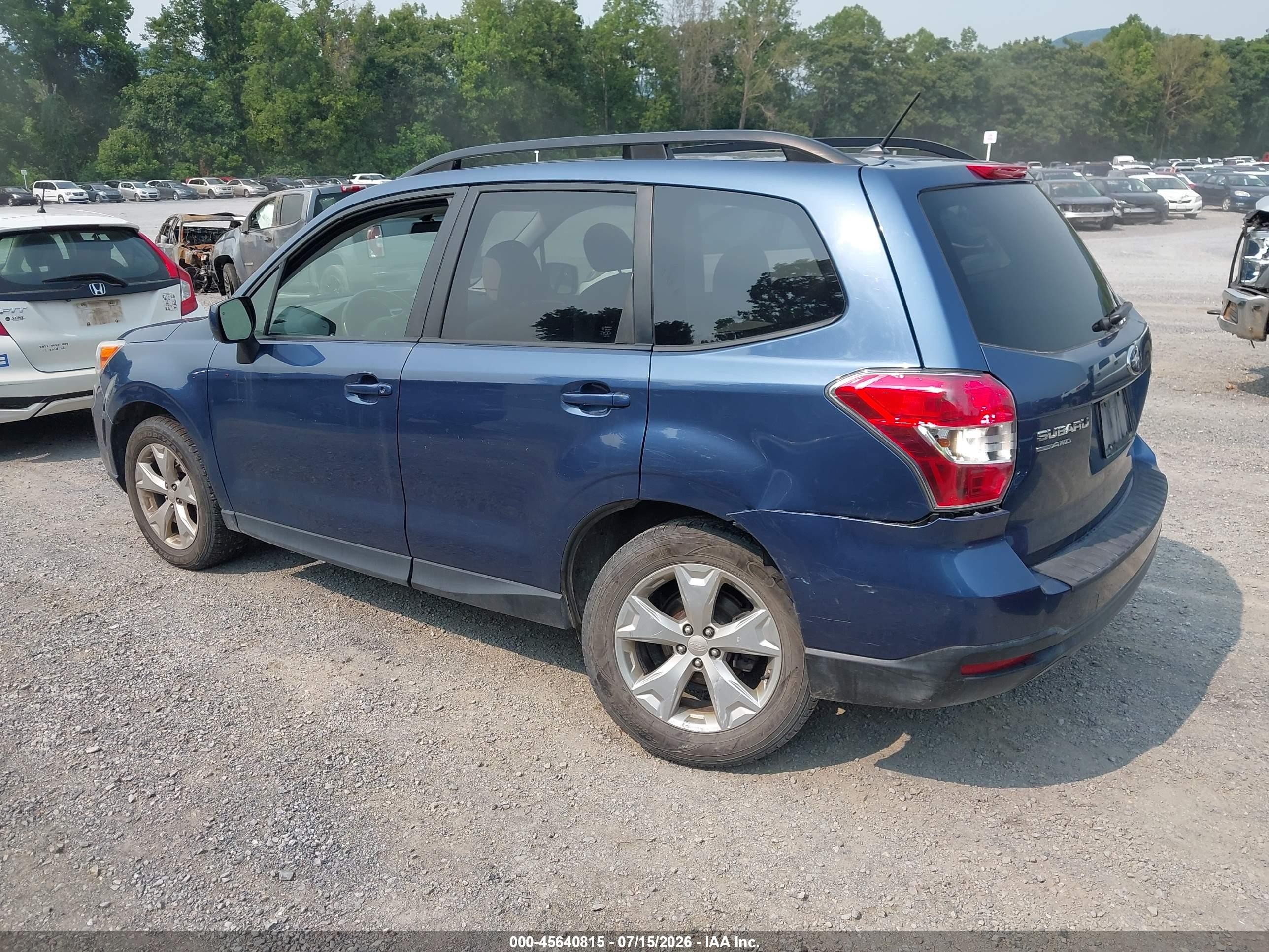 2014 Subaru Forester 2.5i Premium Синий vin: JF2SJAECXEH404531