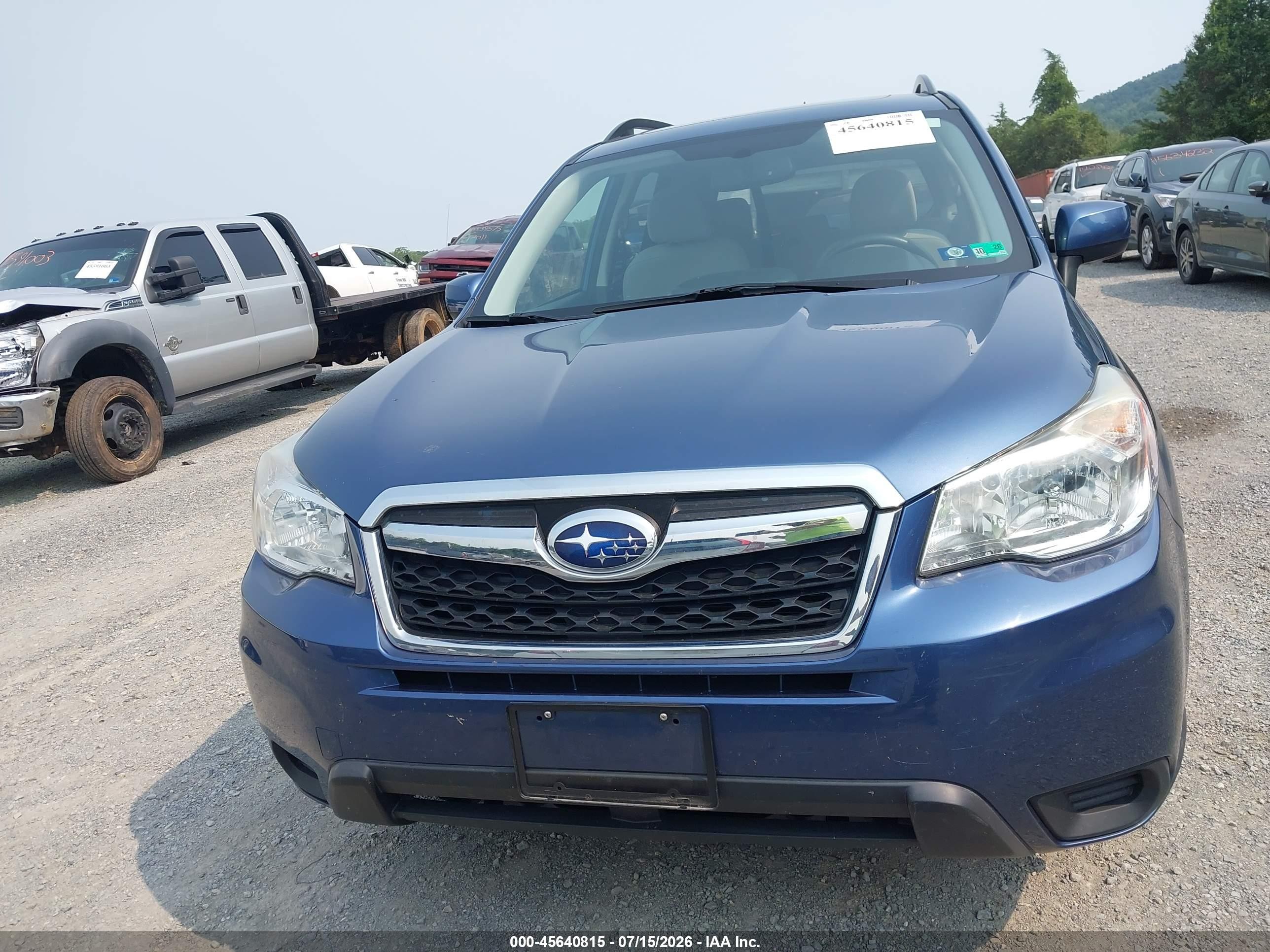 2014 Subaru Forester 2.5i Premium Синий vin: JF2SJAECXEH404531