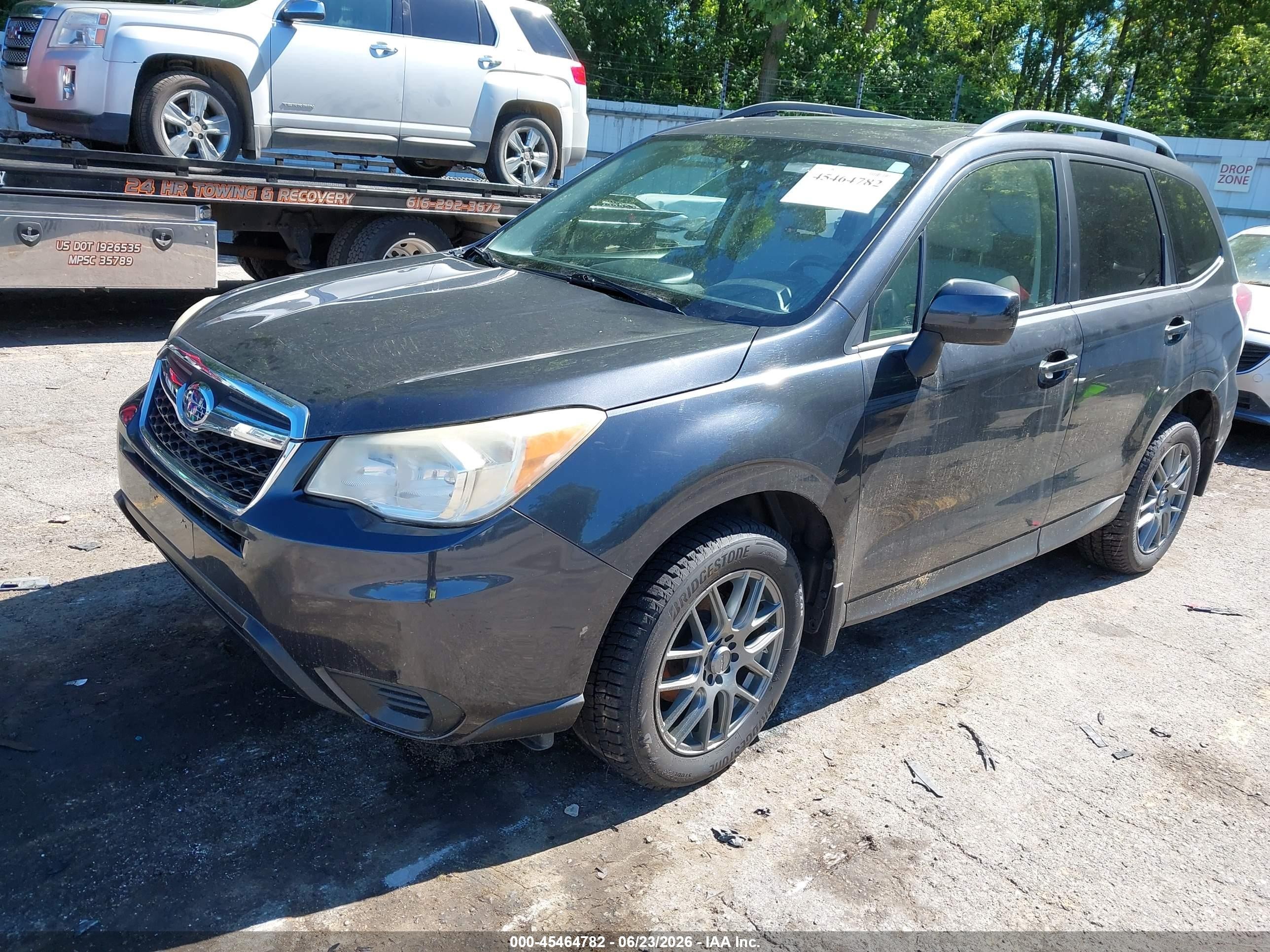 2014 Subaru Forester 2.5i Premium Gray vin: JF2SJAECXEH429770