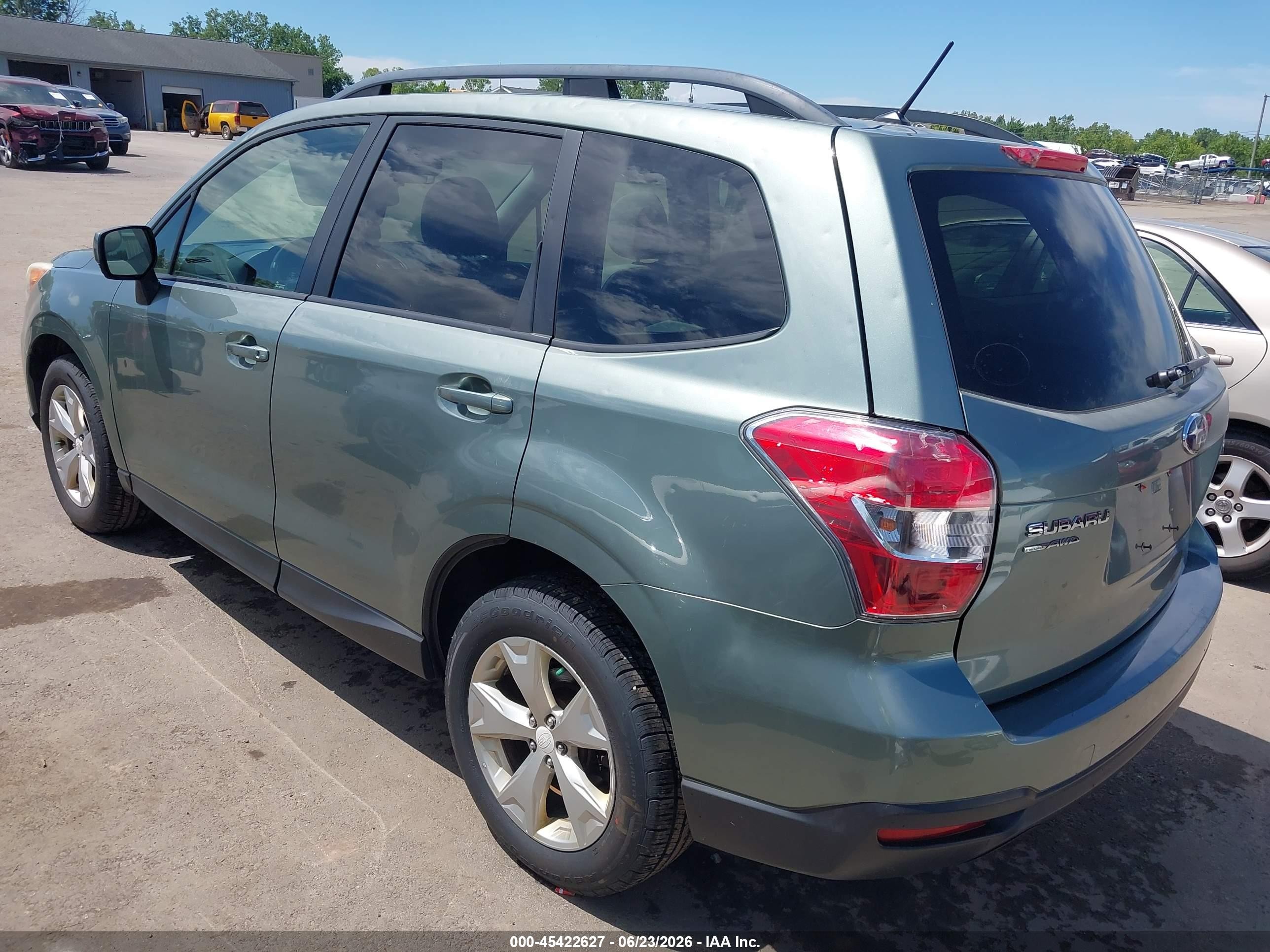 2014 Subaru Forester 2.5i Premium Зеленый vin: JF2SJAECXEH545423