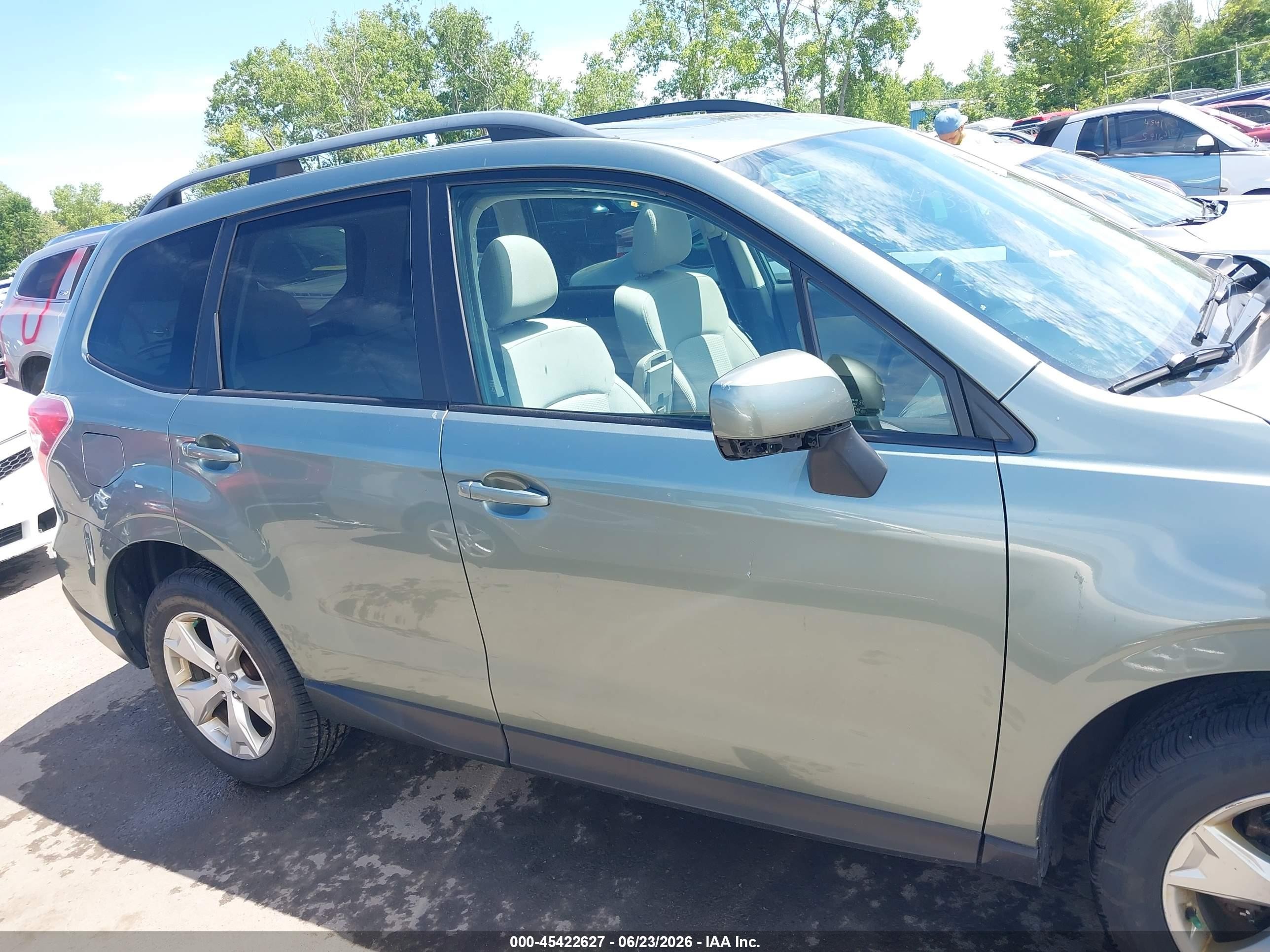 2014 Subaru Forester 2.5i Premium Зеленый vin: JF2SJAECXEH545423