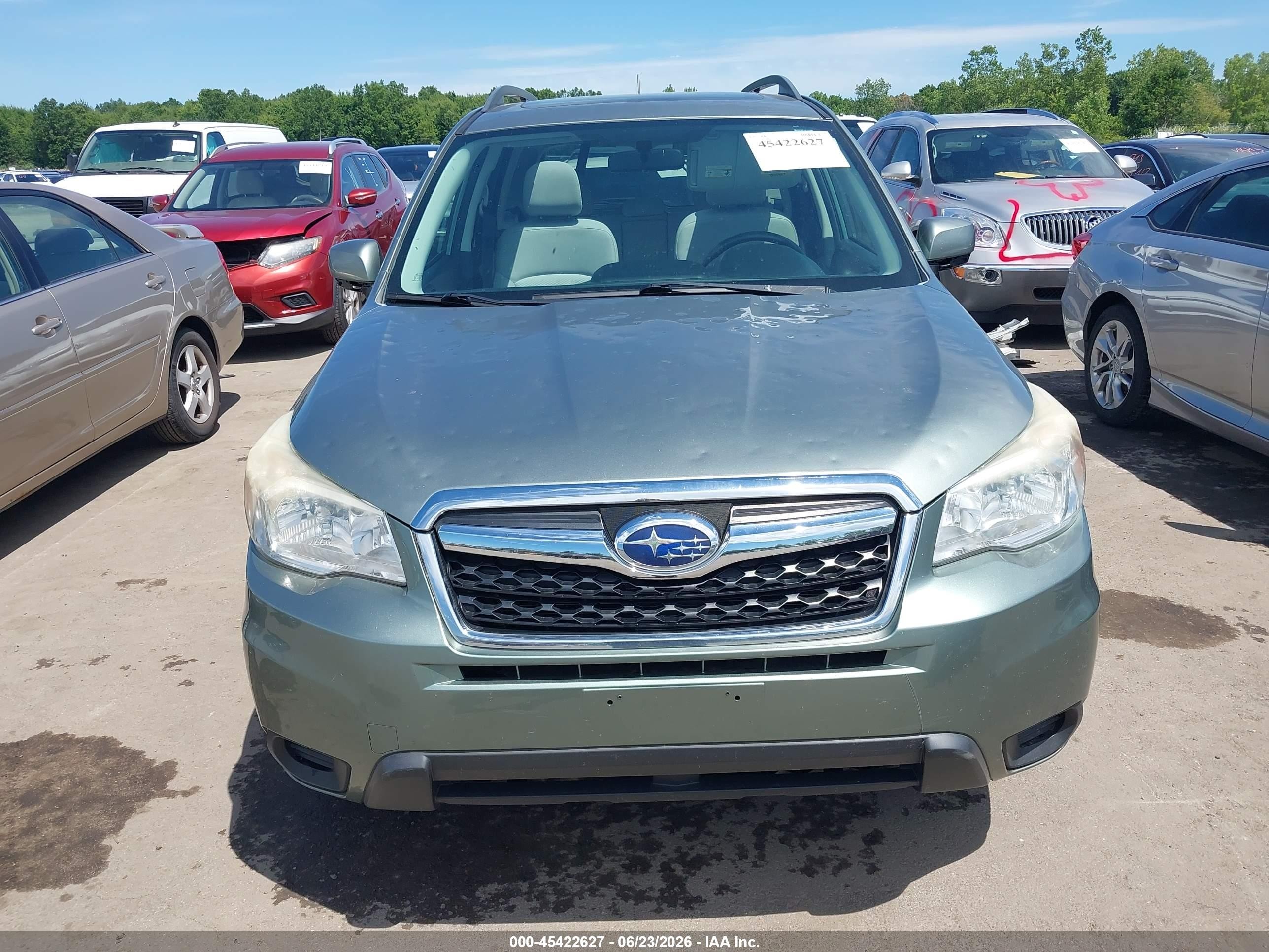 2014 Subaru Forester 2.5i Premium Зеленый vin: JF2SJAECXEH545423
