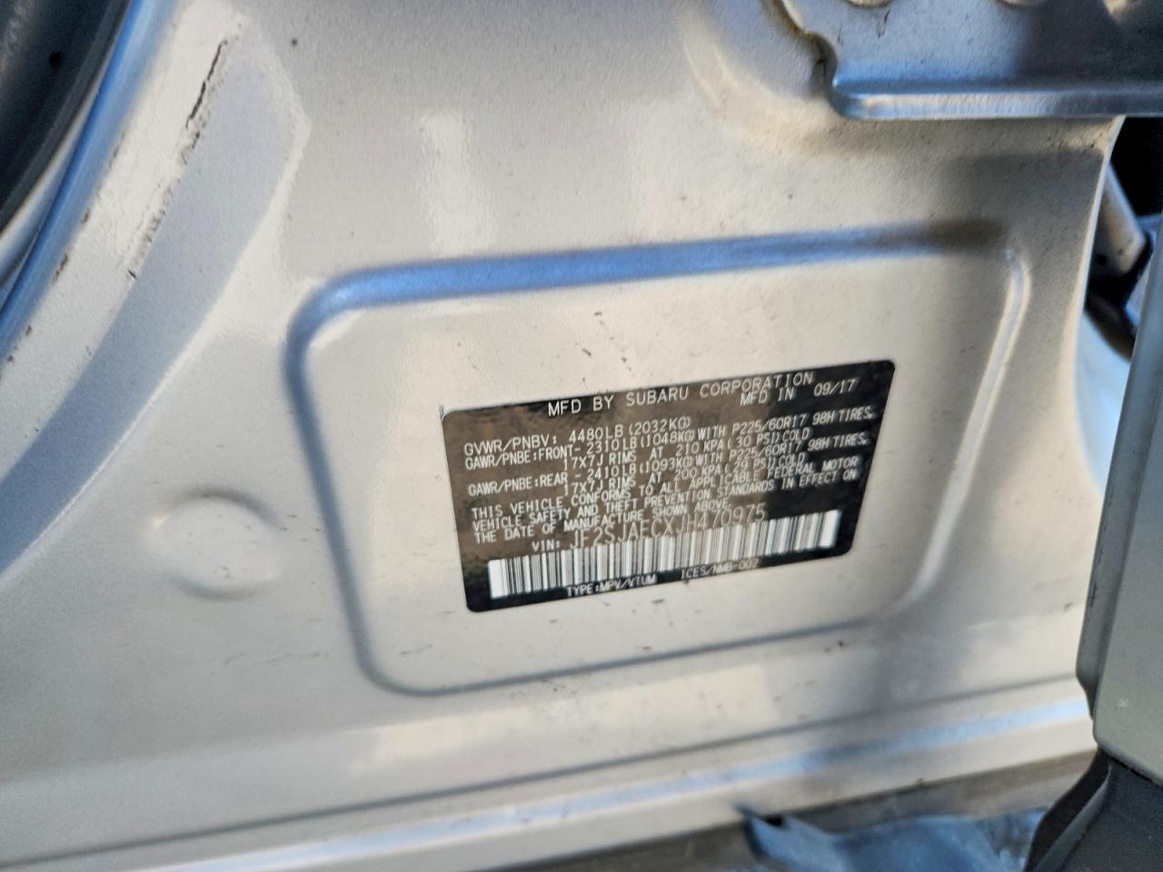 2018 Subaru Forester 2.5i Premium Silver vin: JF2SJAECXJH470975