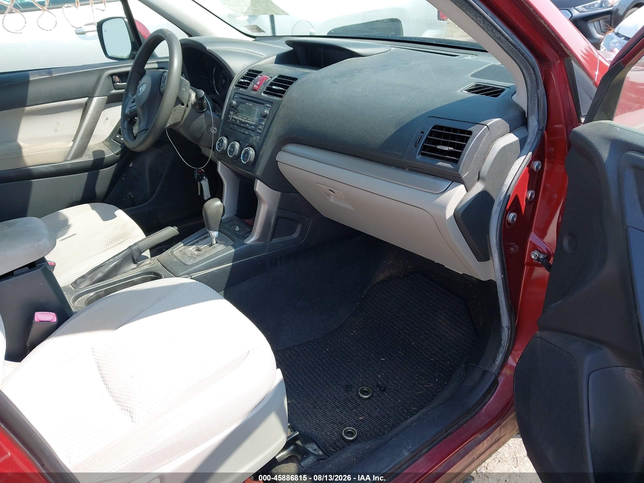 2015 Subaru Forester 2.5i Premium Burgundy vin: JF2SJAFC1FH571604
