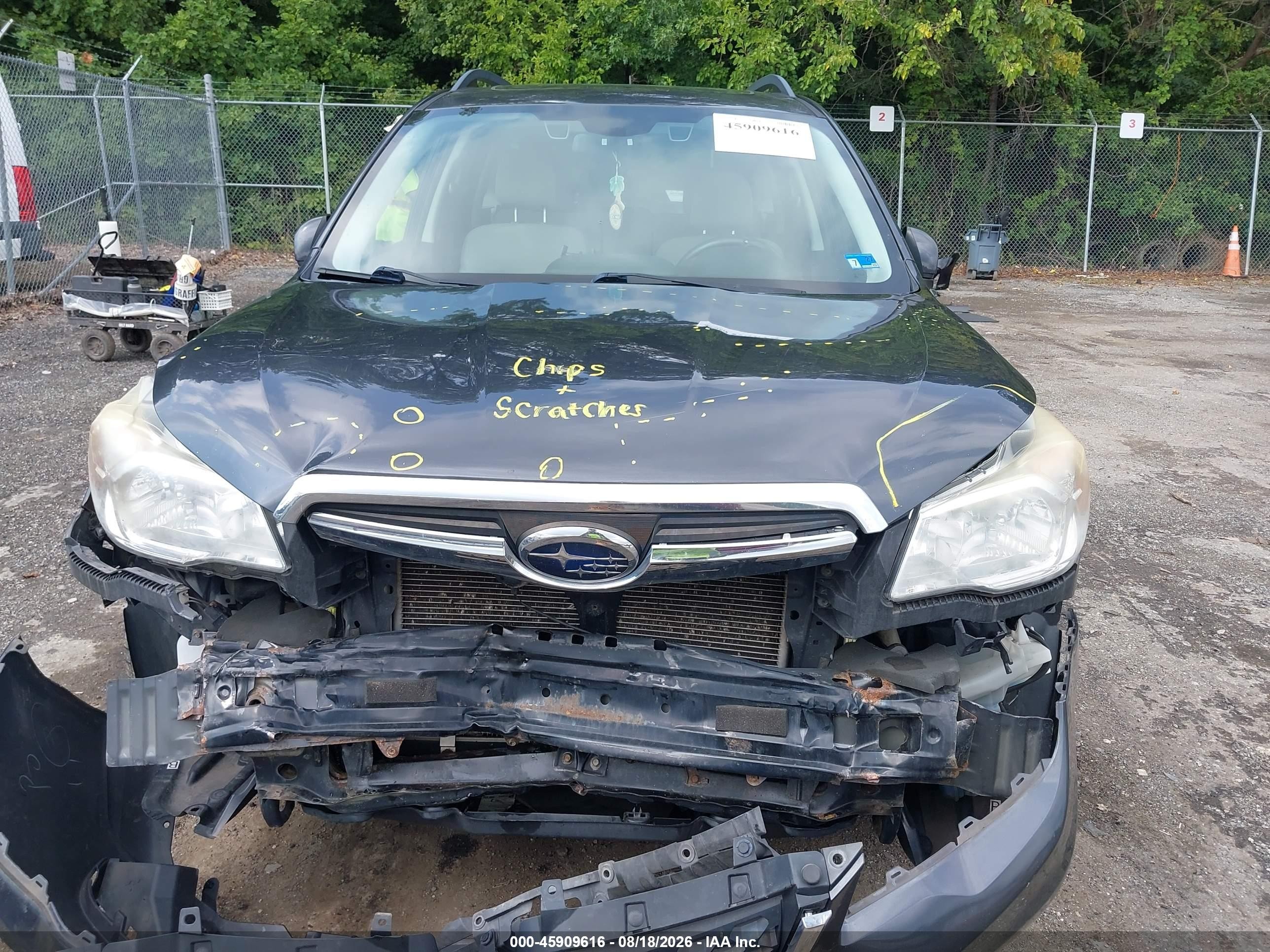 2015 Subaru Forester 2.5i Premium Серый vin: JF2SJAFC2FH507555