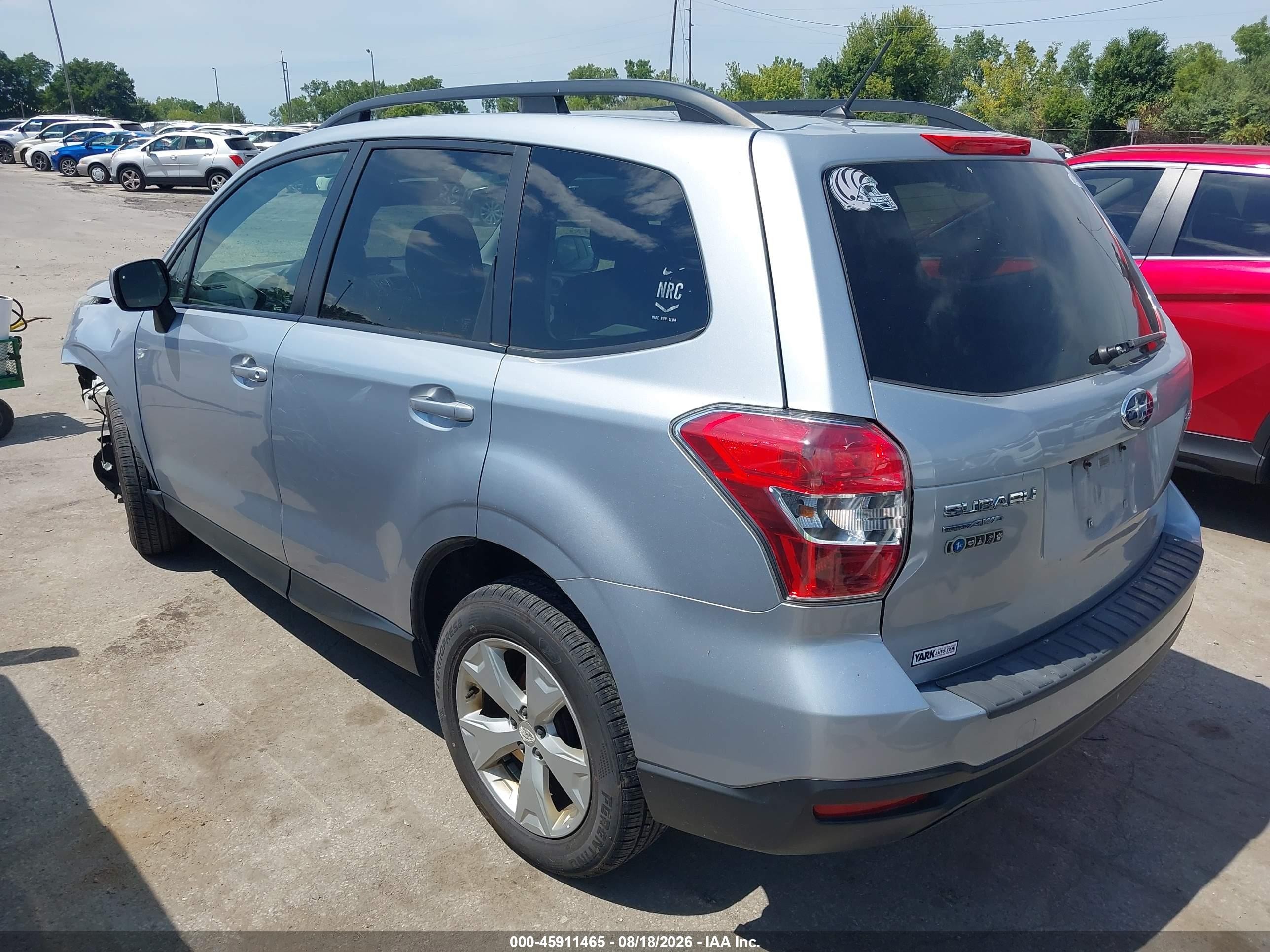 2015 Subaru Forester 2.5i Premium Light Blue vin: JF2SJAFC2FH556769