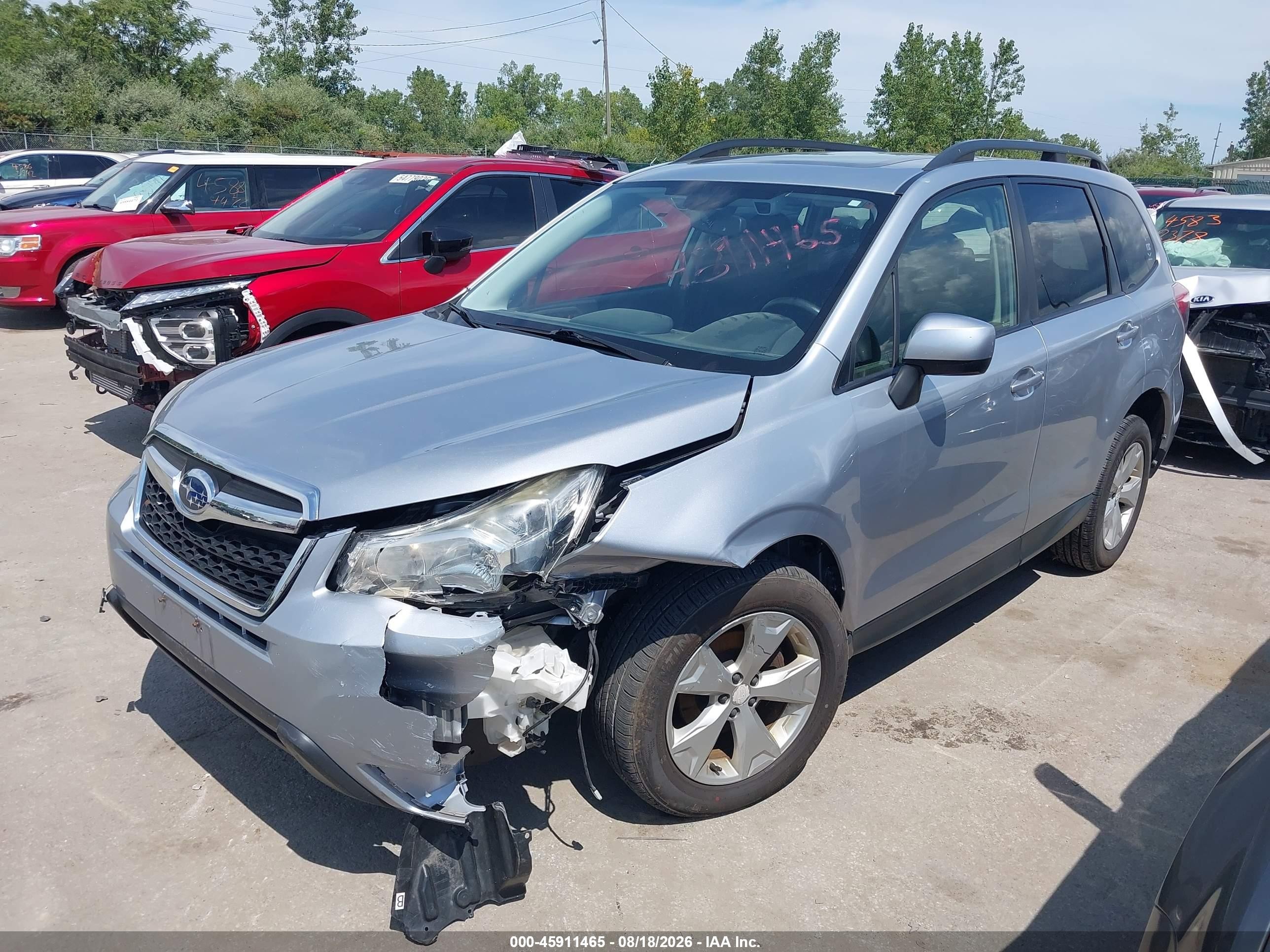 2015 Subaru Forester 2.5i Premium Light Blue vin: JF2SJAFC2FH556769