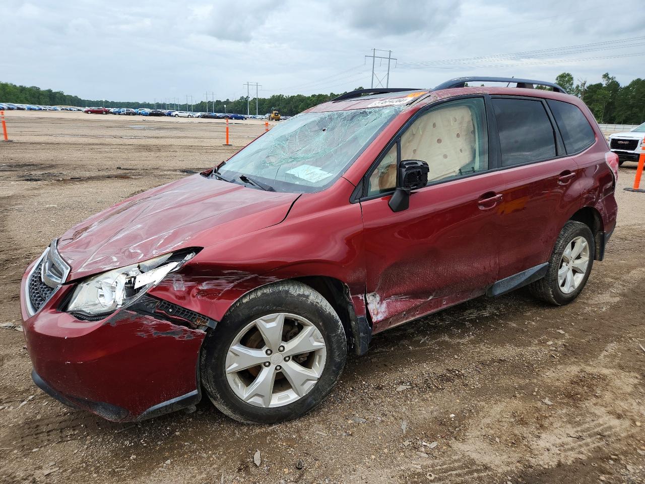 2015 Subaru Forester 2.5i Premium Maroon vin: JF2SJAFC3FH809873