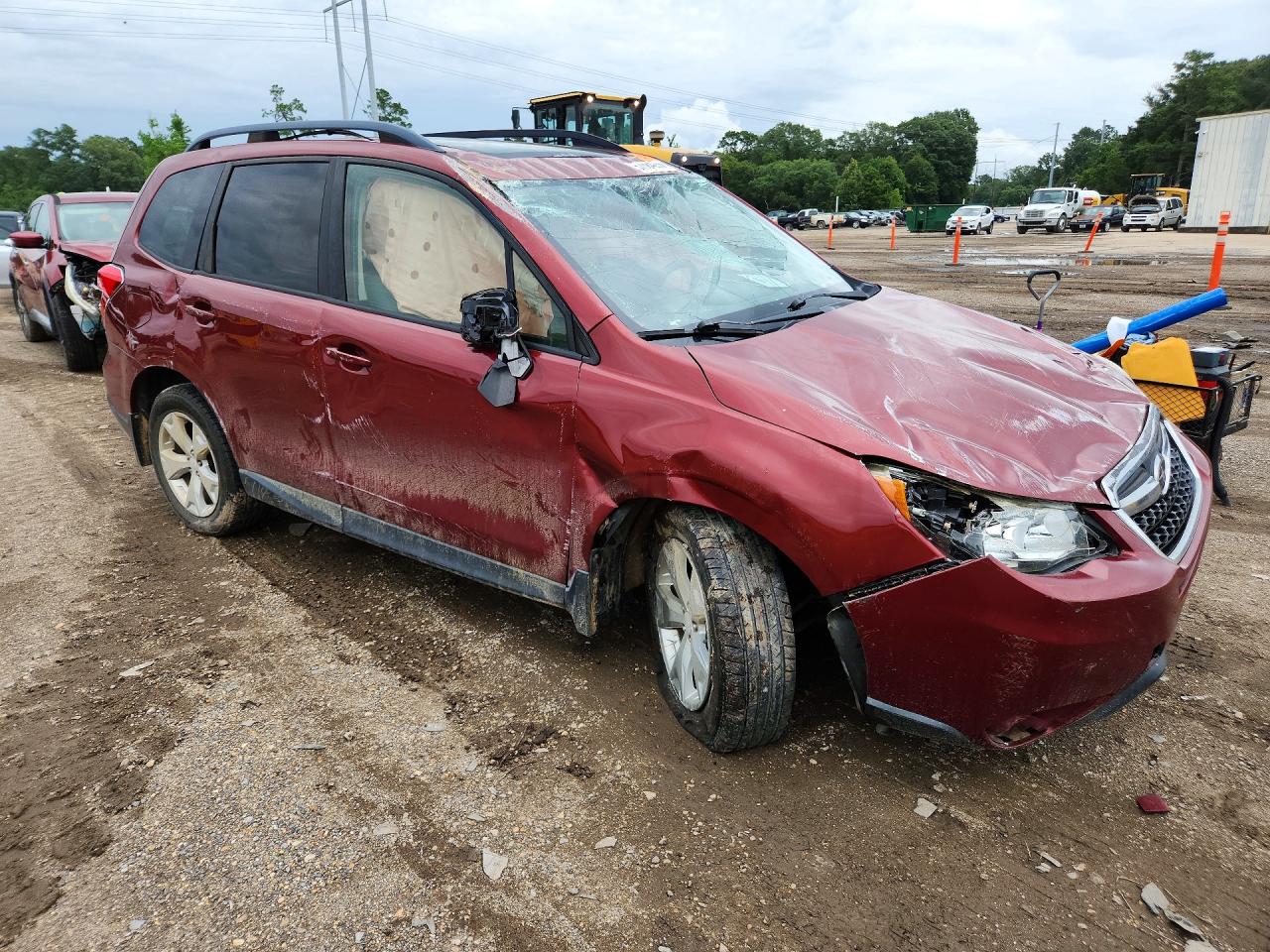 2015 Subaru Forester 2.5i Premium Maroon vin: JF2SJAFC3FH809873
